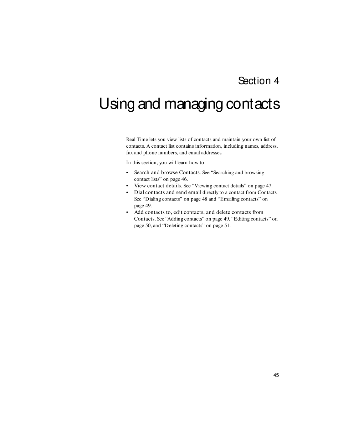 Sybase 4.1 manual Using and managing contacts 