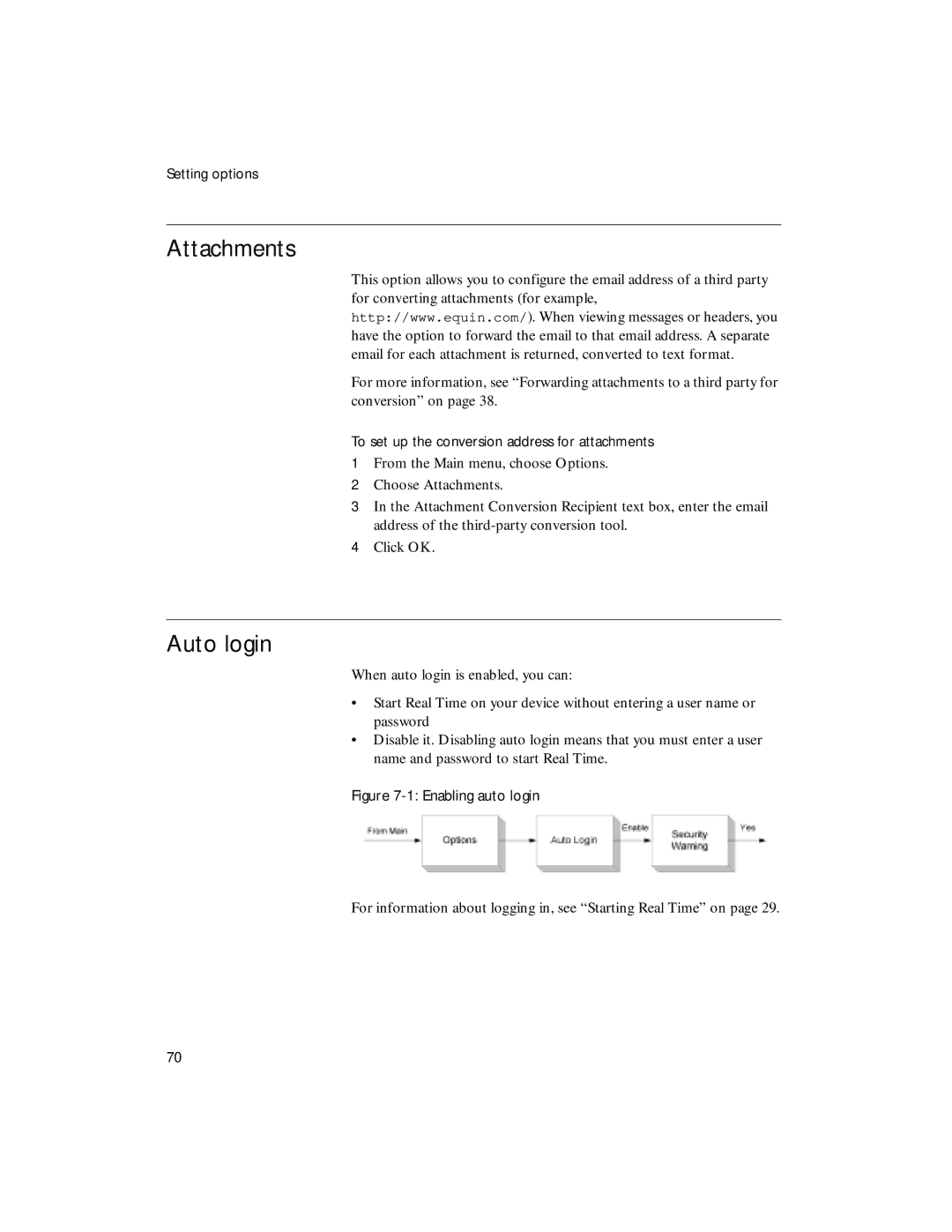 Sybase 4.1 manual Attachments, Auto login 