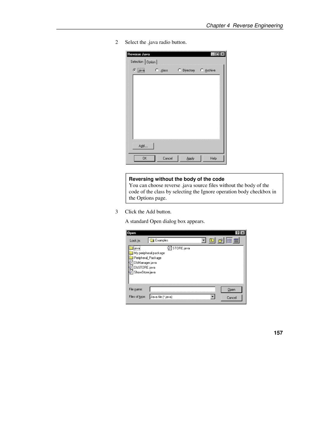 Sybase 7.5 manual Reversing without the body of the code, 157 