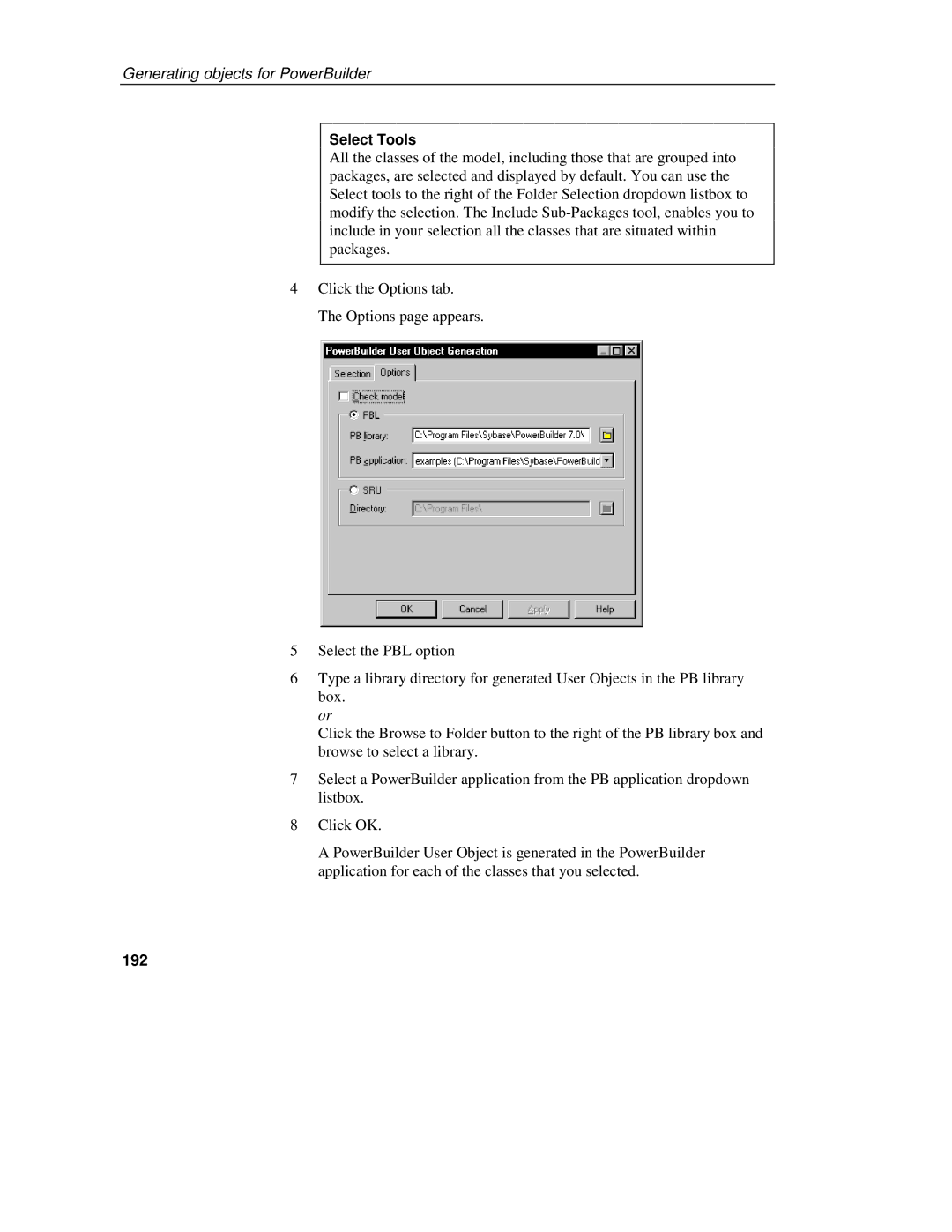 Sybase 7.5 manual Select Tools, 192 