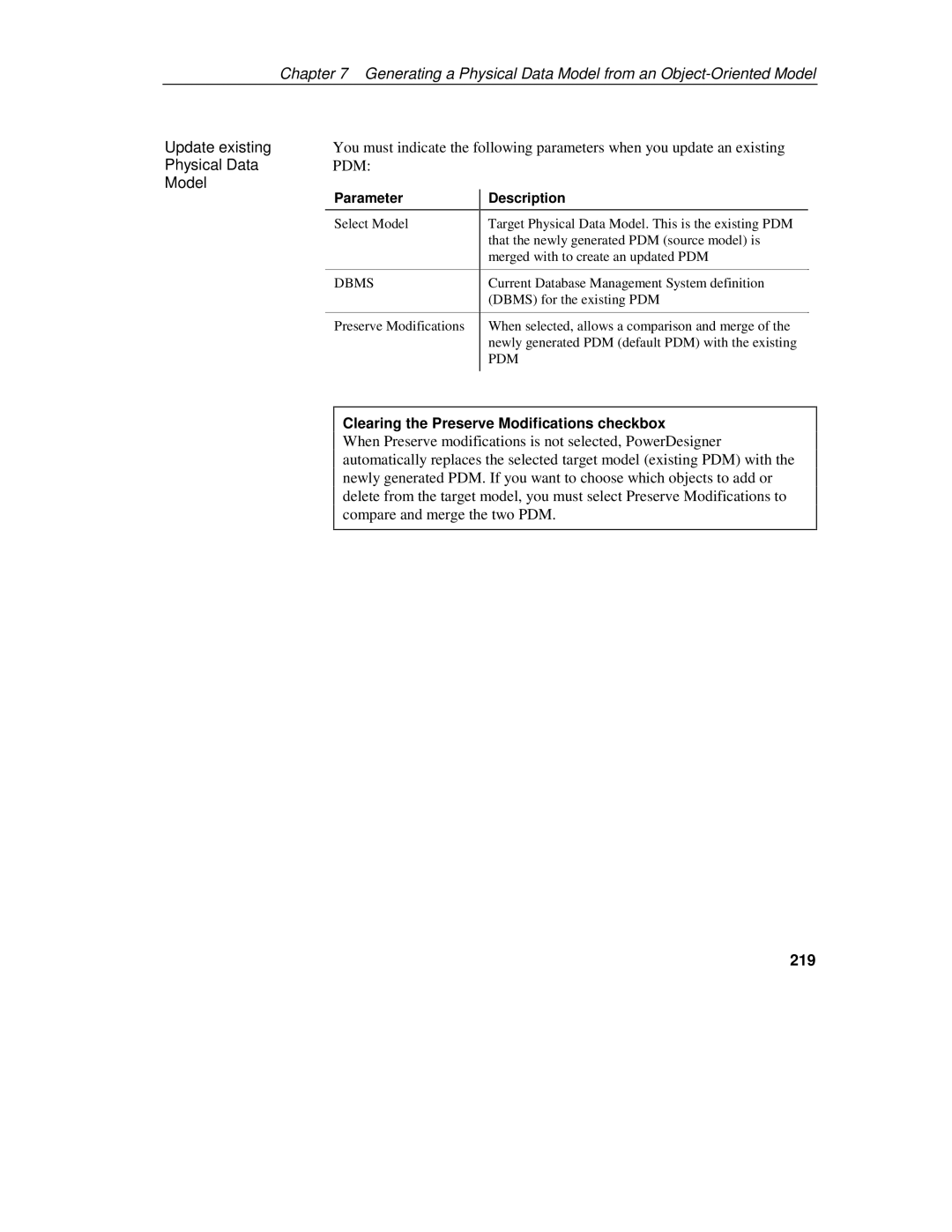 Sybase 7.5 manual Physical Data, 219 