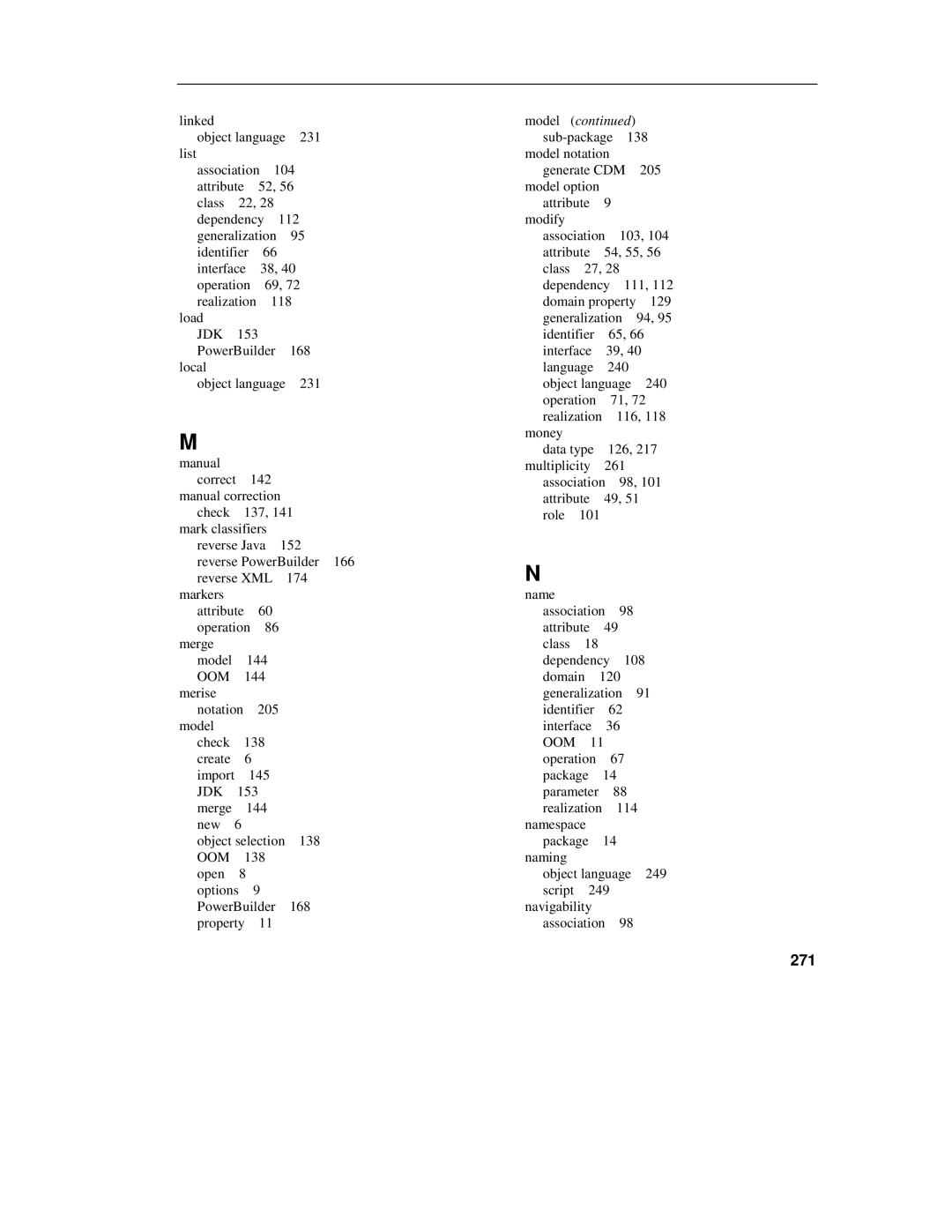 Sybase 7.5 manual 271, Model 