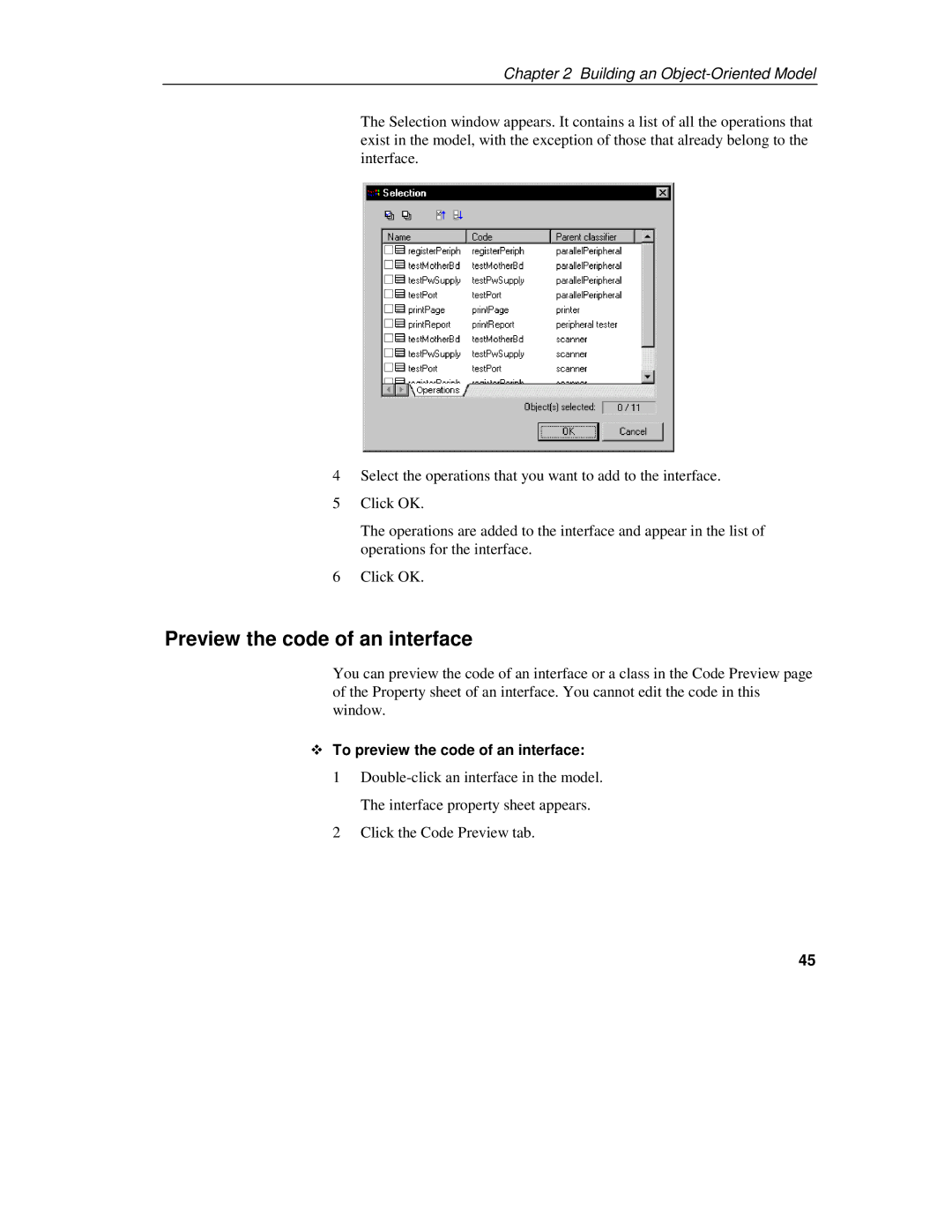 Sybase 7.5 manual Preview the code of an interface, To preview the code of an interface 