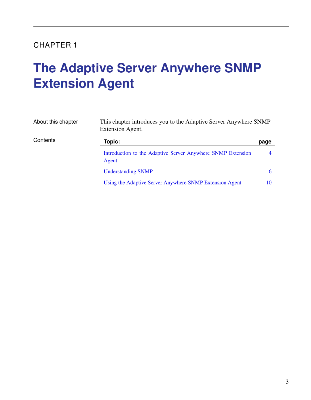 Sybase Adaptive Server Anywhere SNMP Extension Agent manual Adaptive Server Anywhere Snmp Extension Agent 