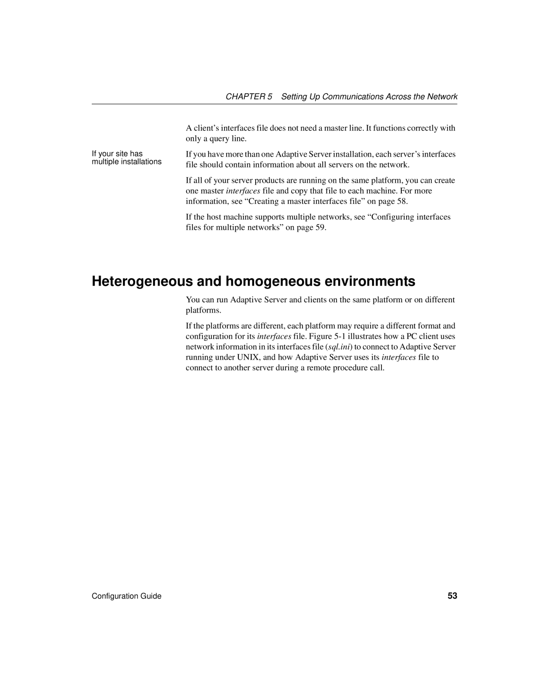 Sybase DC35823-01-1500-04 manual Heterogeneous and homogeneous environments 