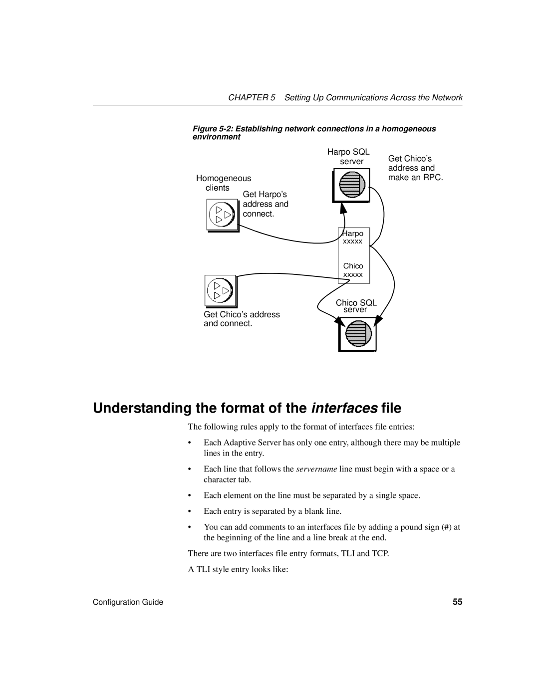 Sybase DC35823-01-1500-04 manual Understanding the format of the interfaces file 