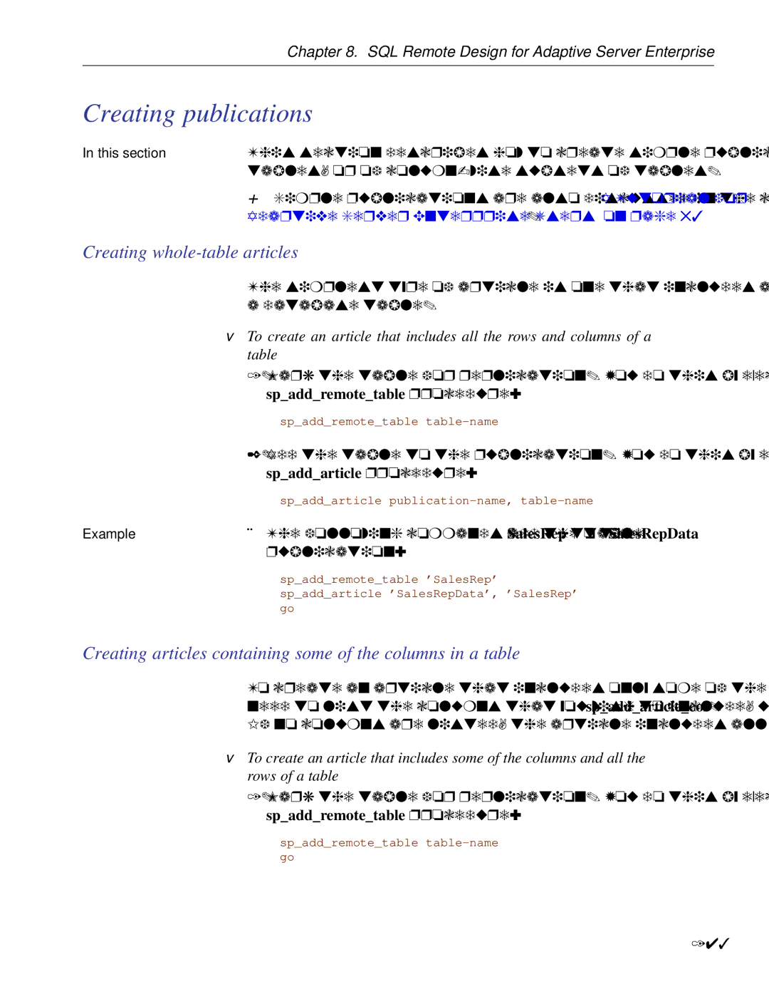 Sybase DC38133-01-0902-01 manual Creating publications, Creating whole-table articles 