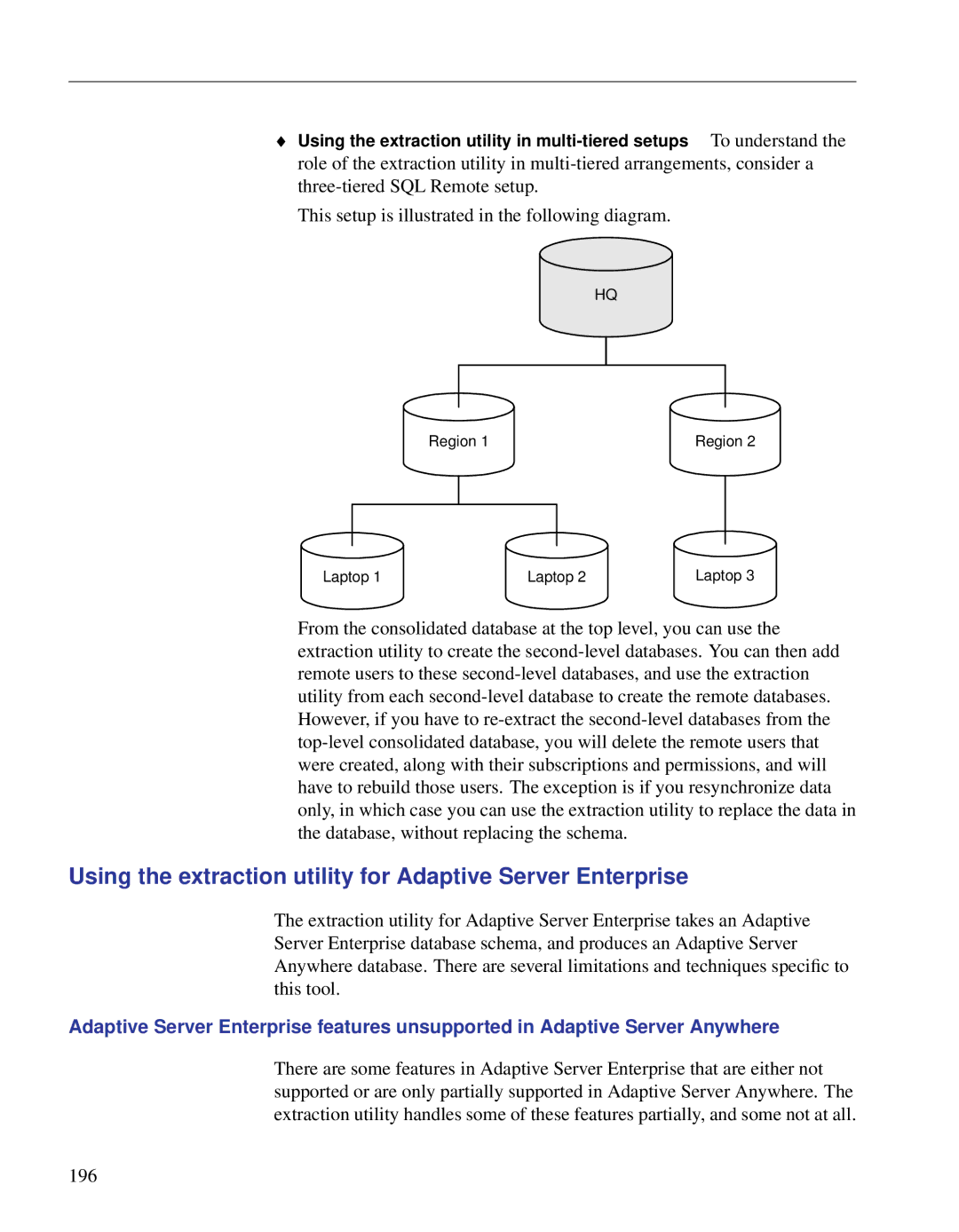 Sybase DC38133-01-0902-01 manual Using the extraction utility for Adaptive Server Enterprise 