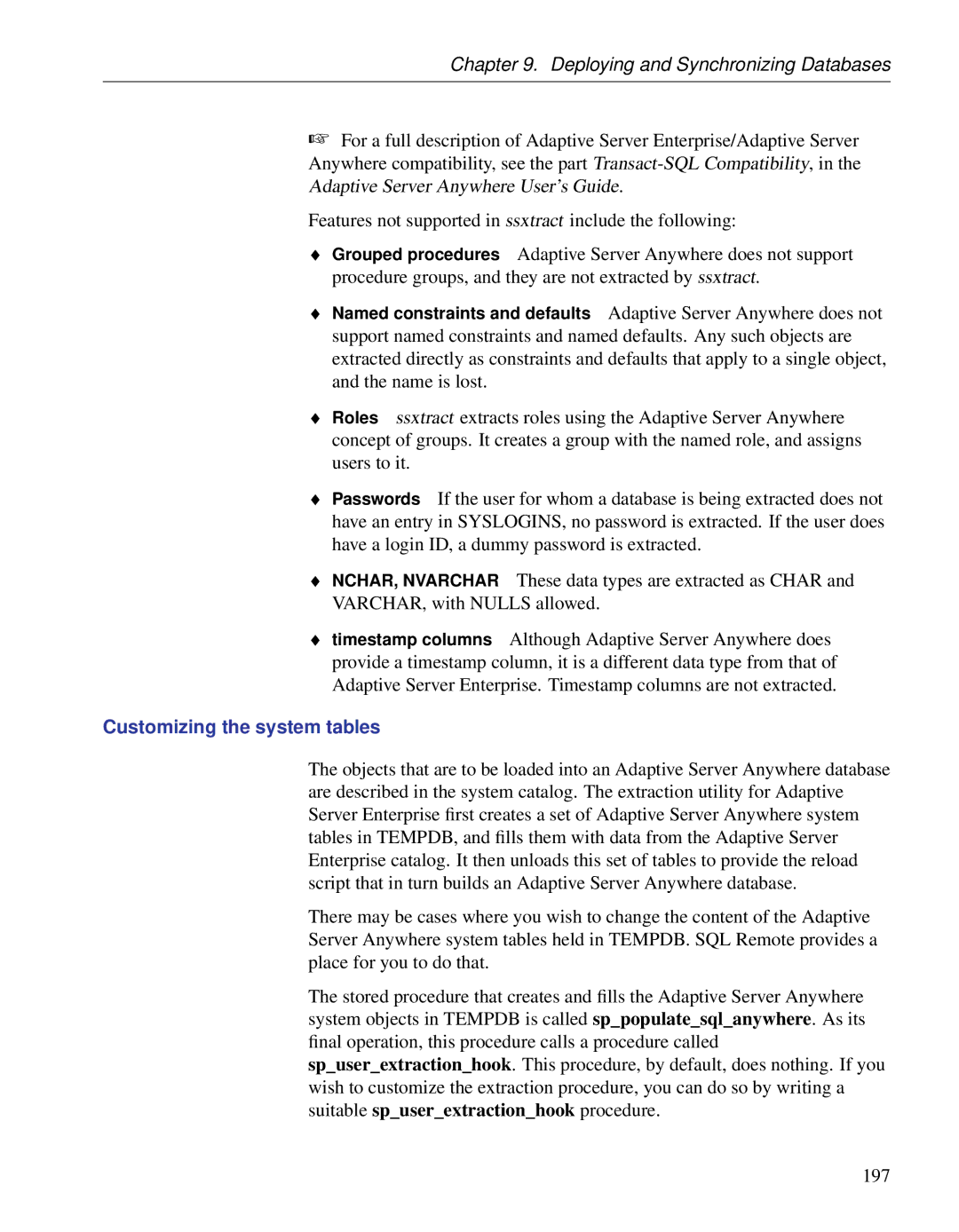 Sybase DC38133-01-0902-01 manual Customizing the system tables 