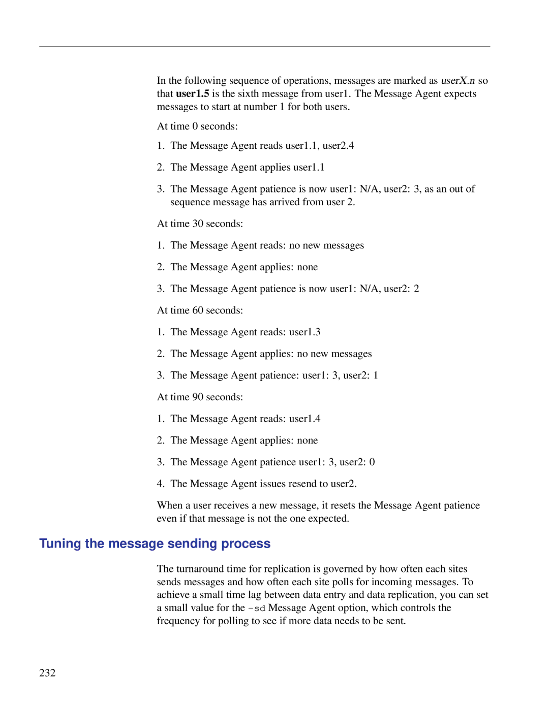 Sybase DC38133-01-0902-01 manual Tuning the message sending process 