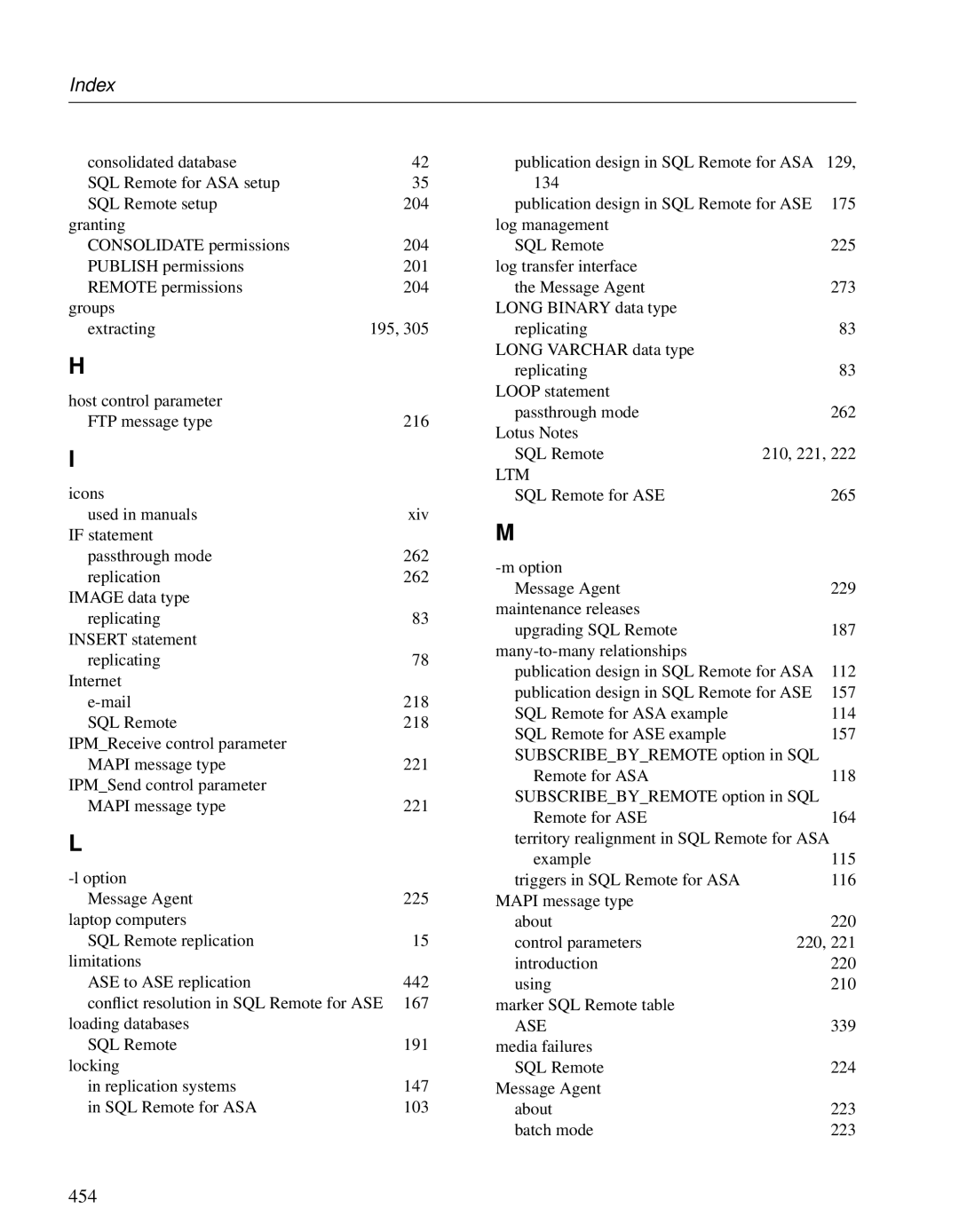 Sybase DC38133-01-0902-01 manual 454, Ltm 