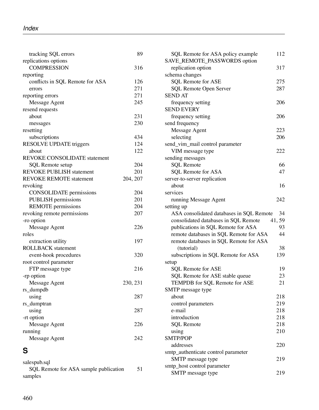 Sybase DC38133-01-0902-01 manual 460, Send Every 