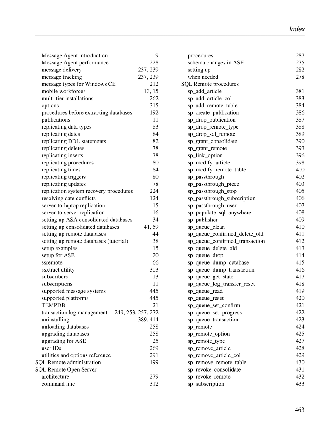 Sybase DC38133-01-0902-01 manual 463, Tempdb 