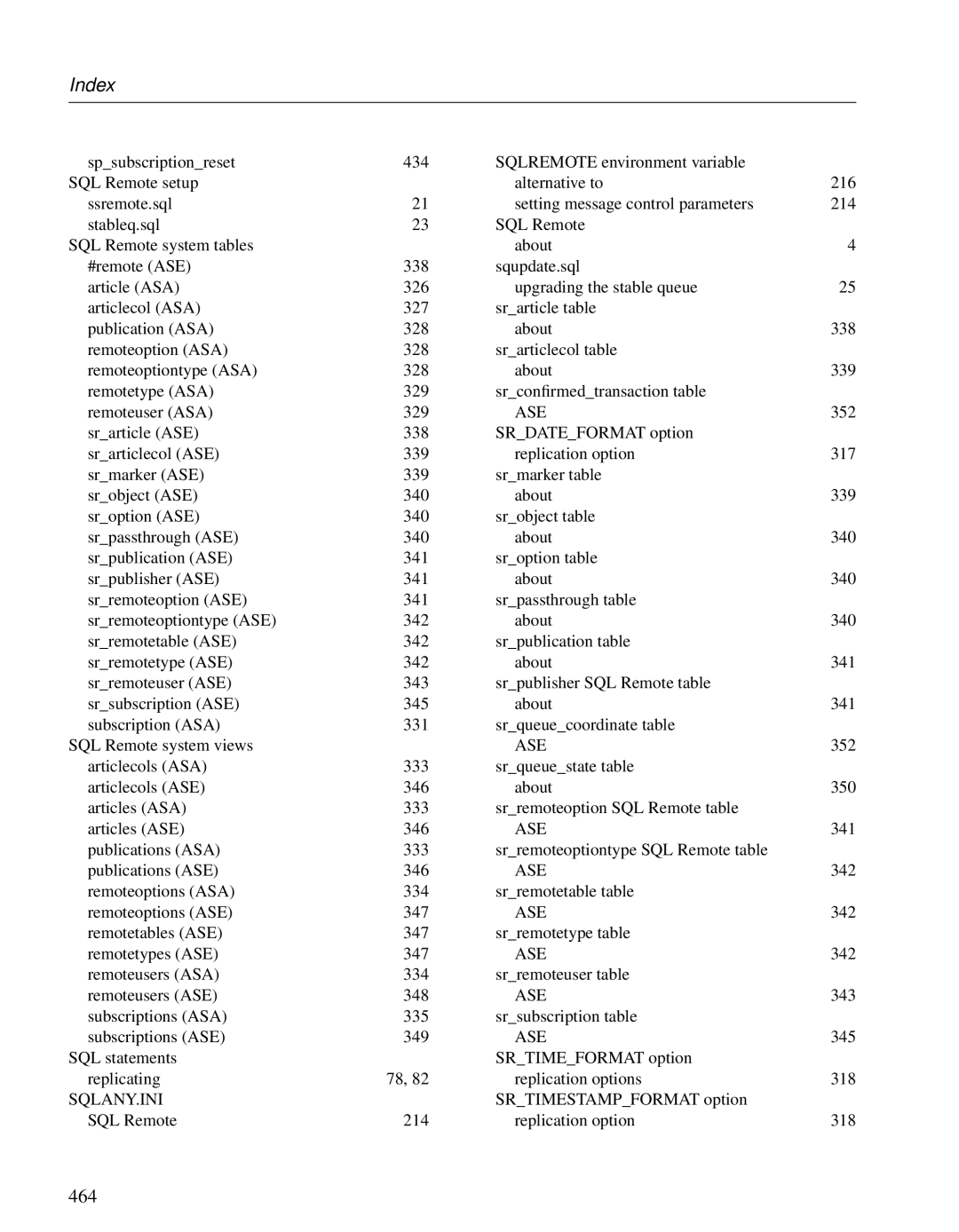 Sybase DC38133-01-0902-01 manual 464 