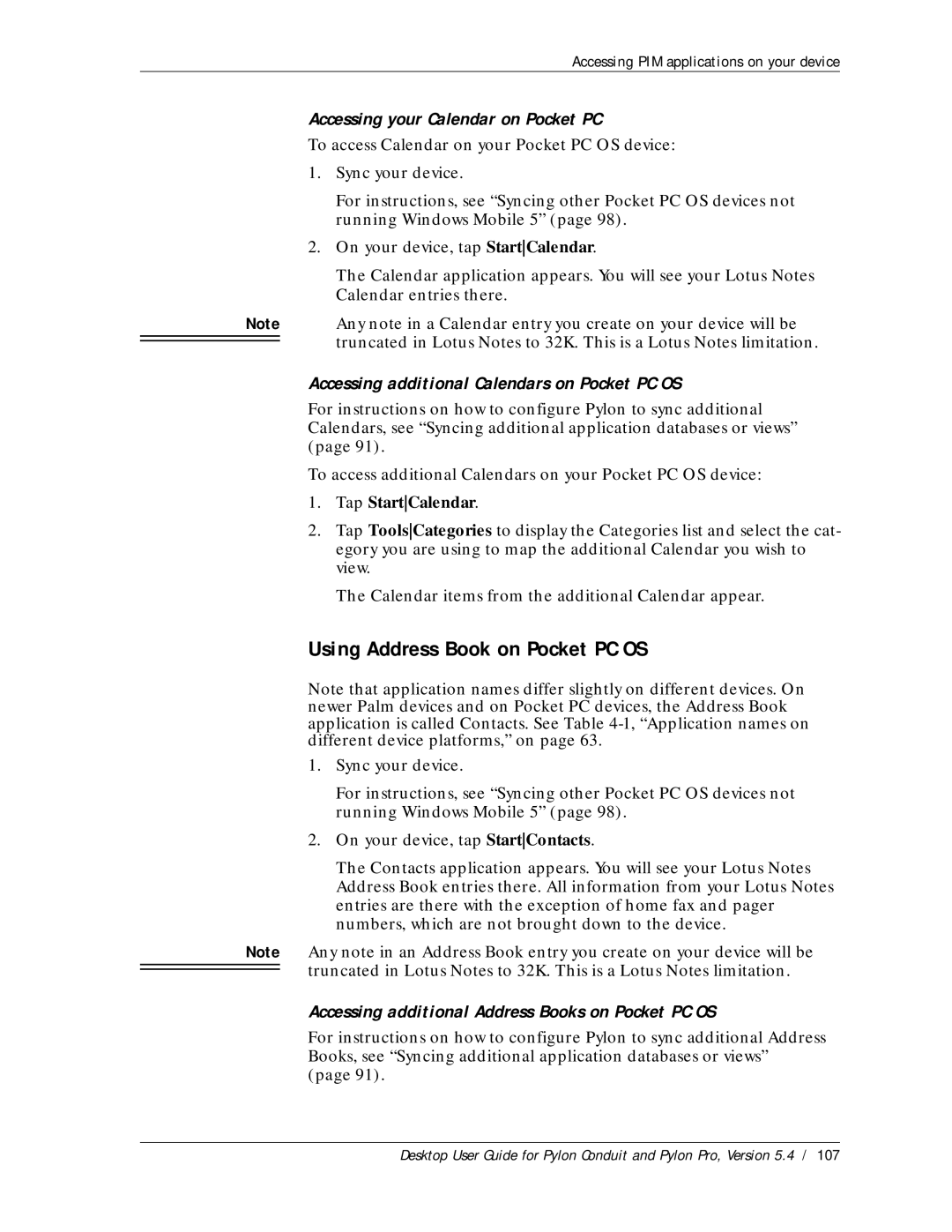 Sybase Desktop manual Using Address Book on Pocket PC OS, Accessing your Calendar on Pocket PC, Tap StartCalendar 