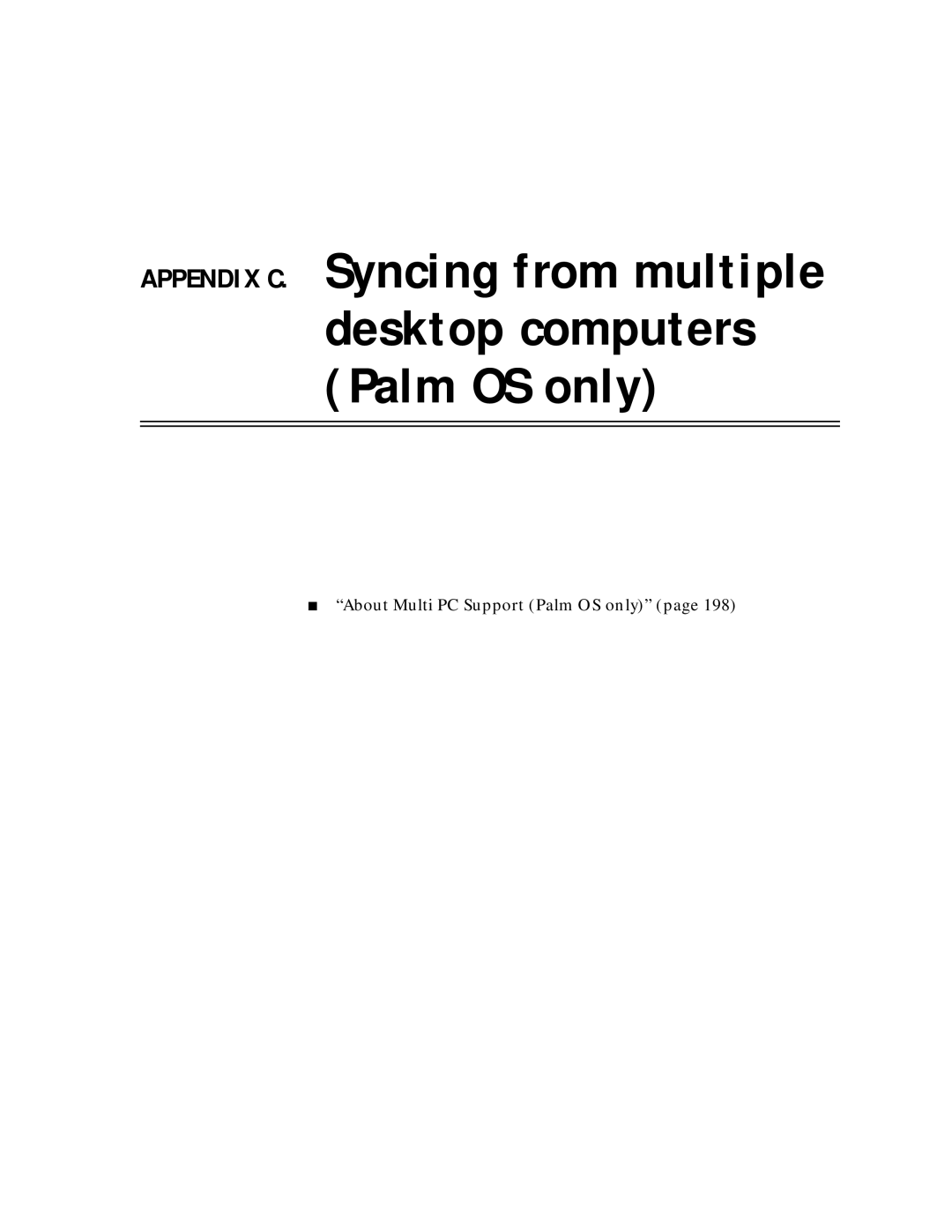 Sybase Desktop manual About Multi PC Support Palm OS only 