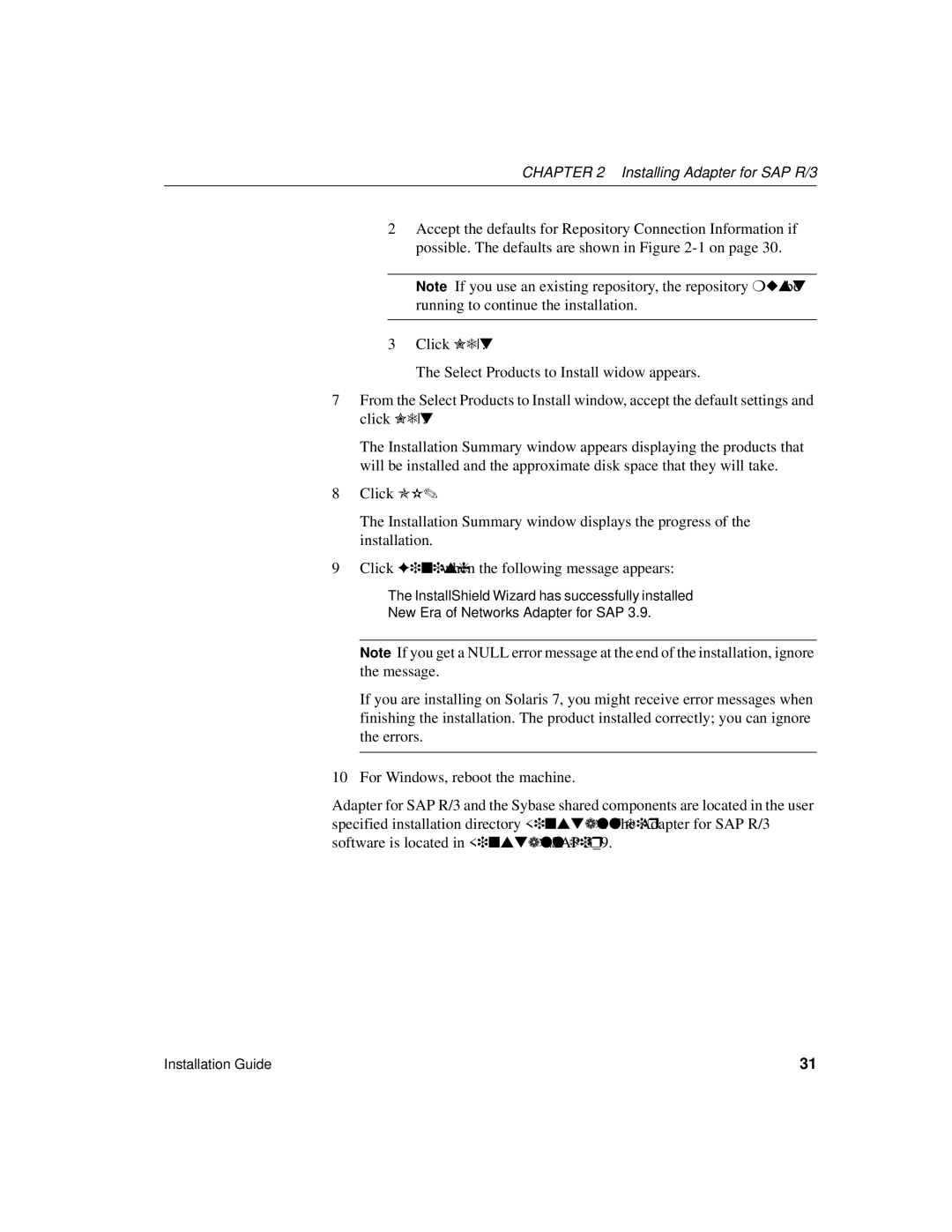 Sybase manual Installing Adapter for SAP R/3 