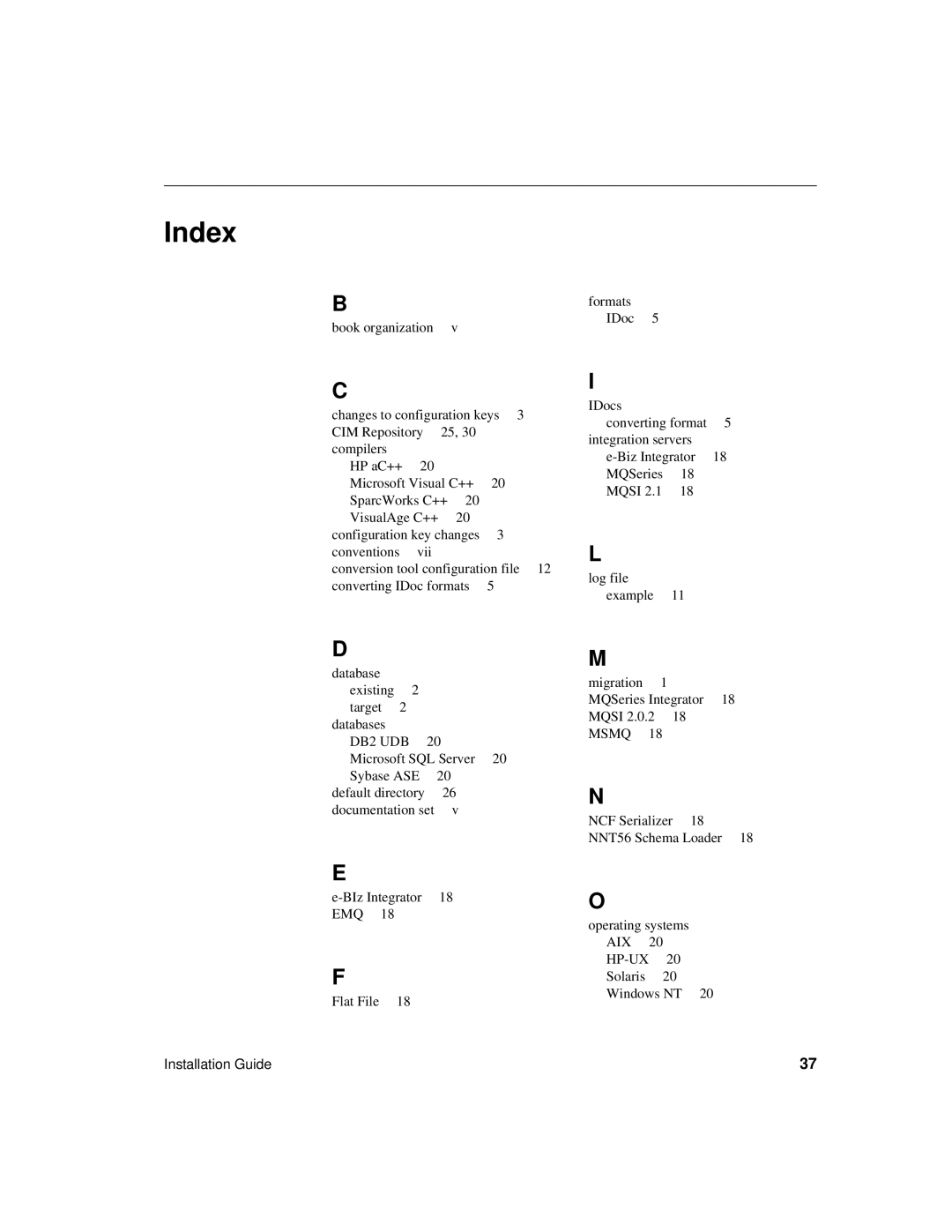 Sybase R/3 manual Index 