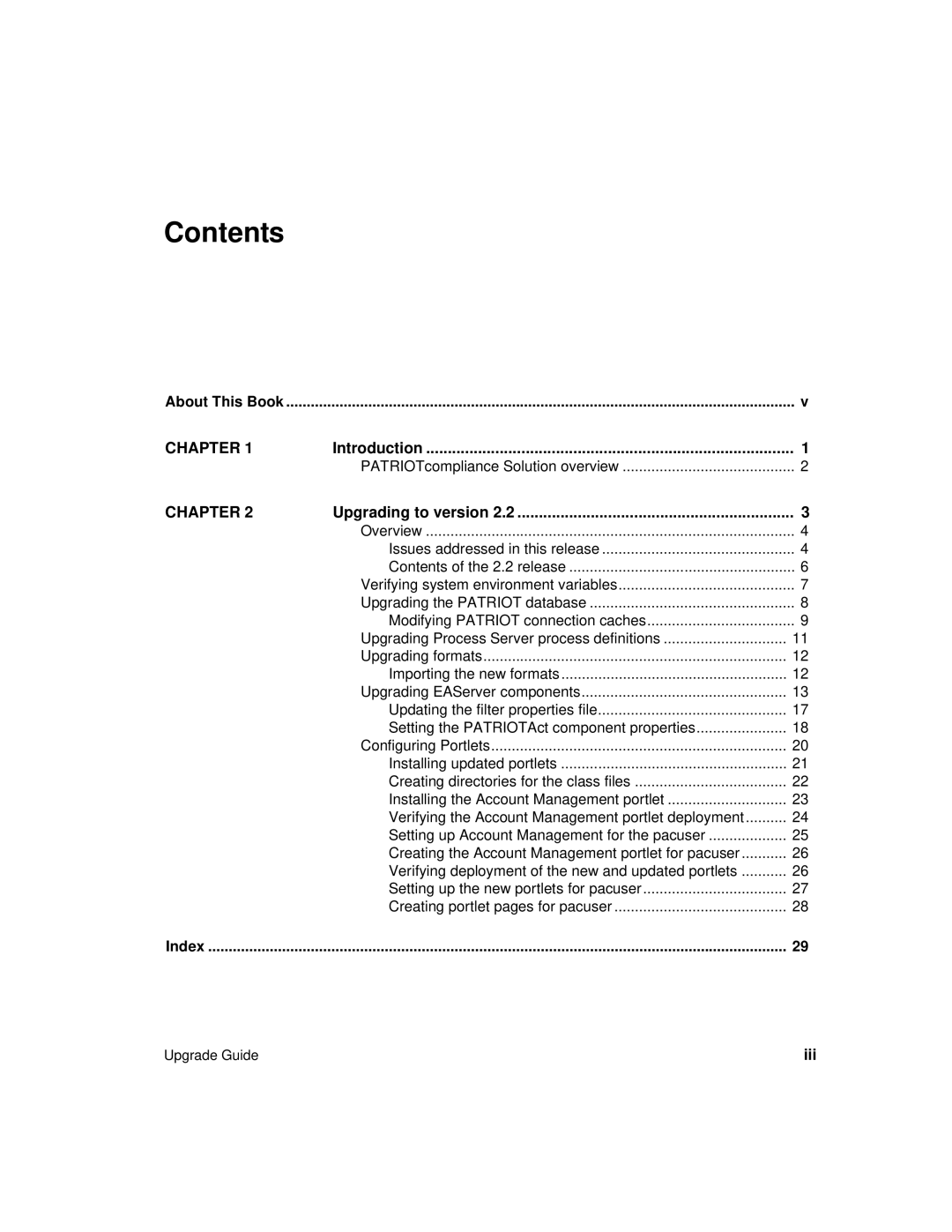 Sybase Version 2.2 manual Contents 