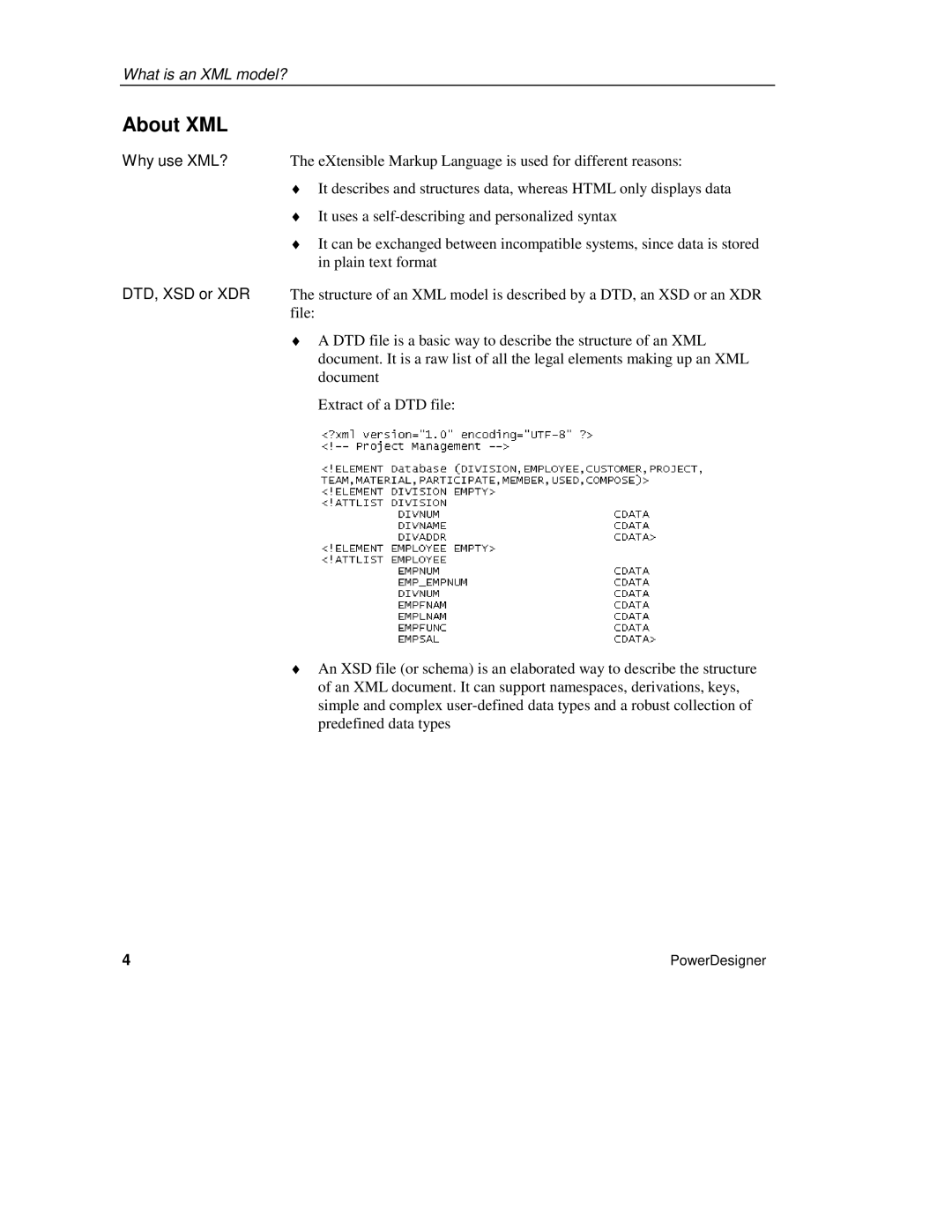 Sybase manual About XML 