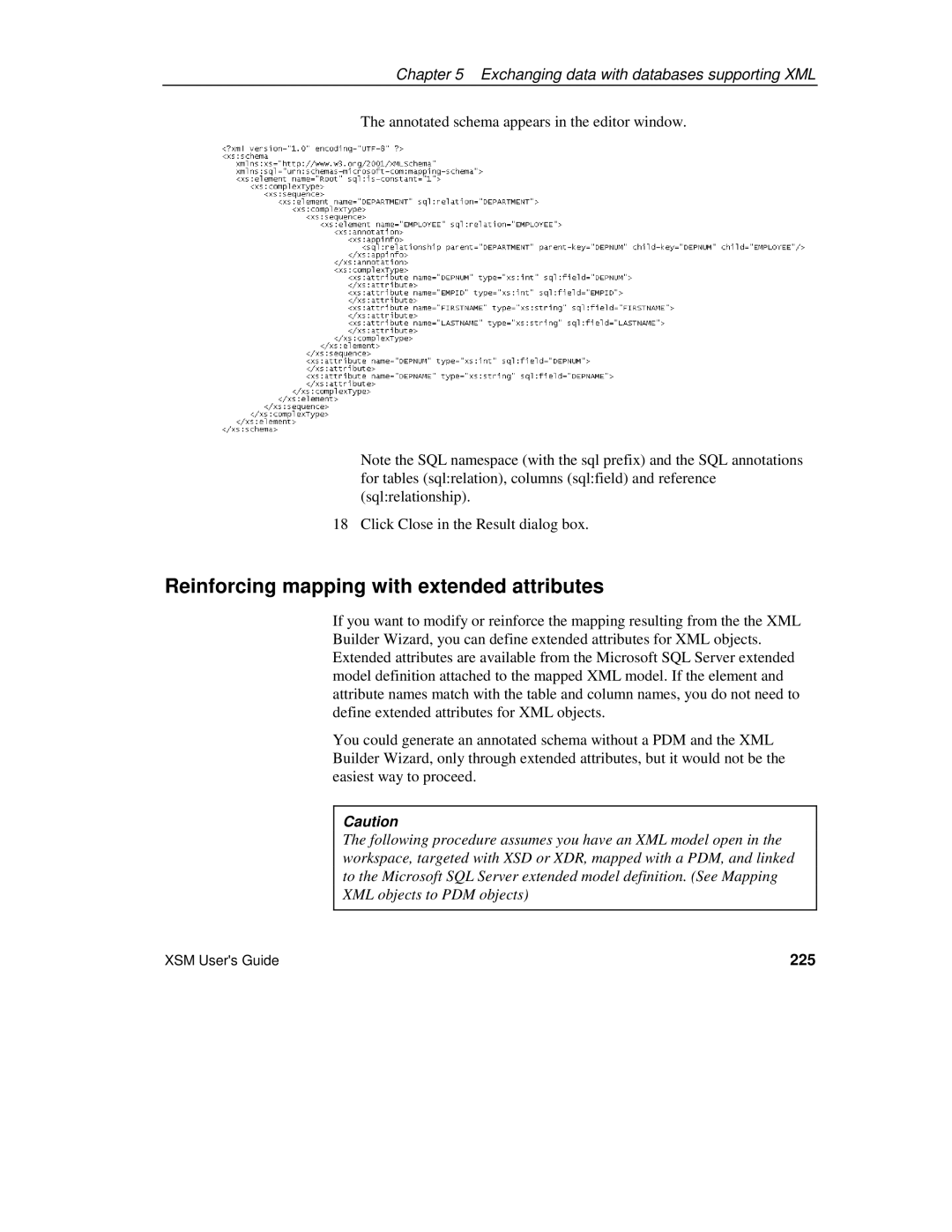 Sybase XML manual Reinforcing mapping with extended attributes, 225 