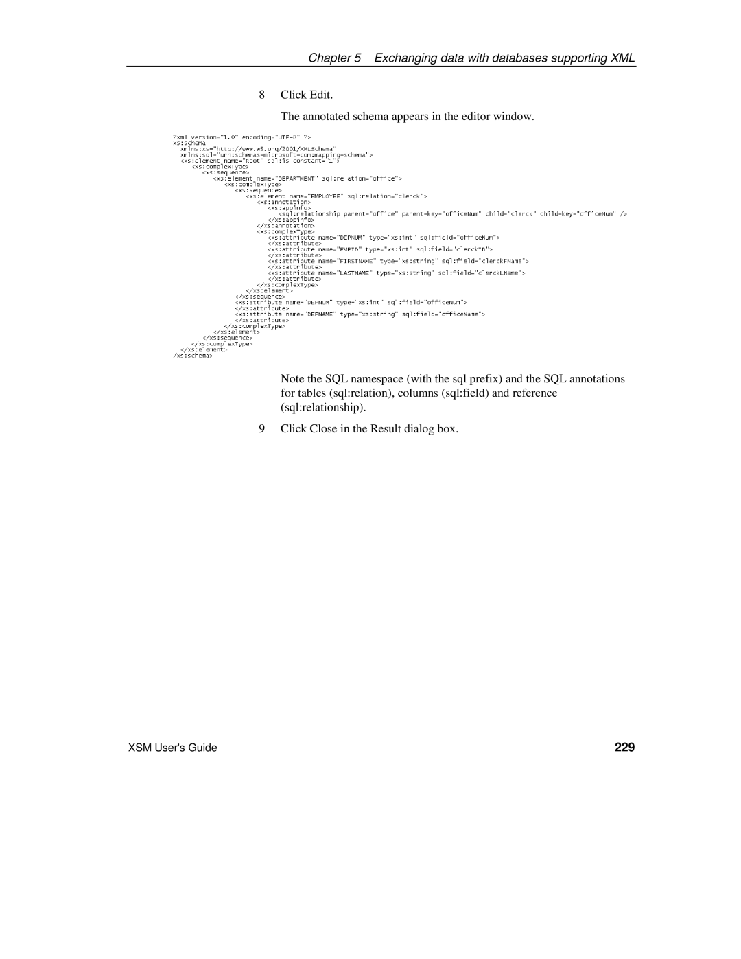 Sybase XML manual 229 