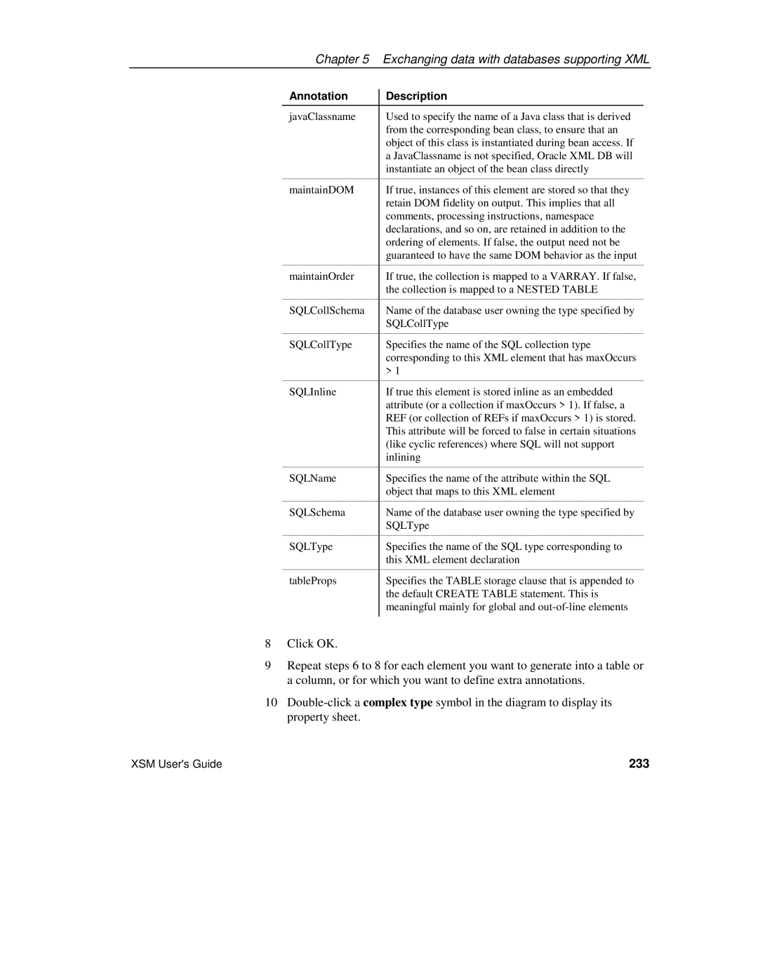 Sybase XML manual 233 