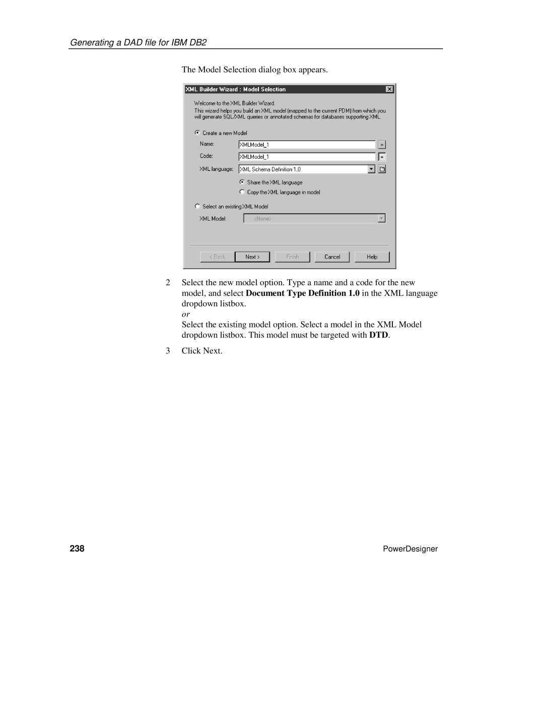 Sybase XML manual Generating a DAD file for IBM DB2, 238 