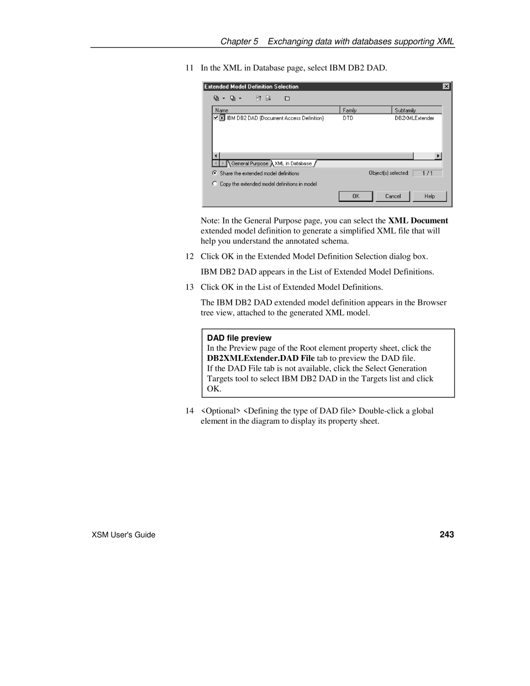 Sybase XML manual DAD file preview, 243 