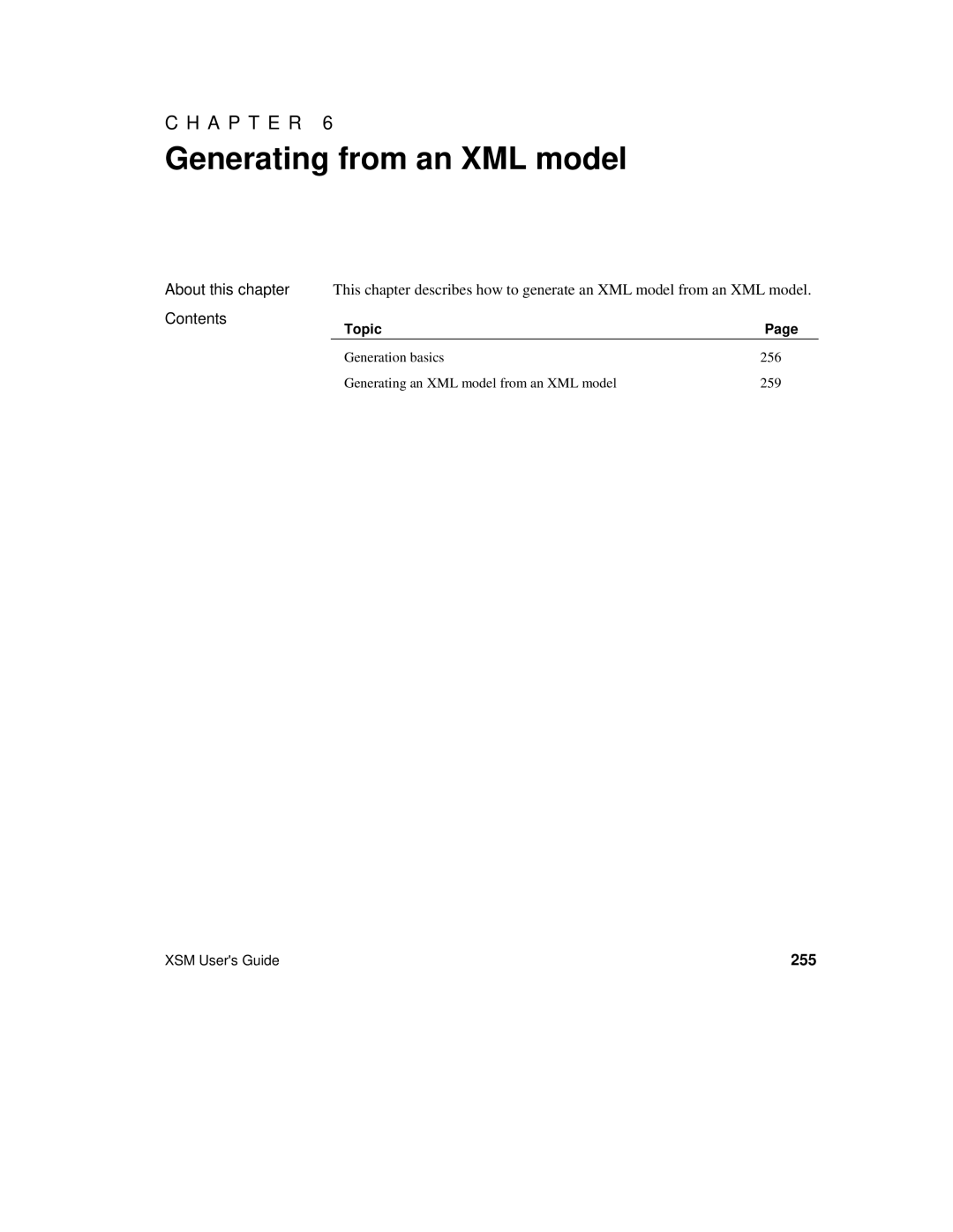 Sybase manual Generating from an XML model, 255 