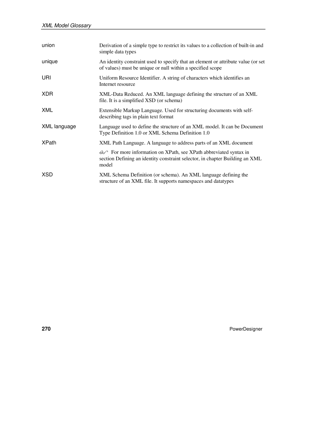 Sybase manual Union, Unique, XML language, XPath, 270 