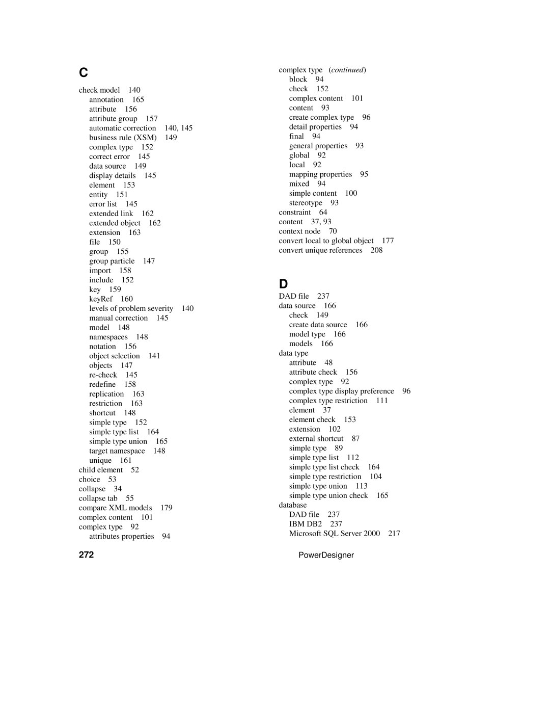 Sybase XML manual 272, PowerDesigner 