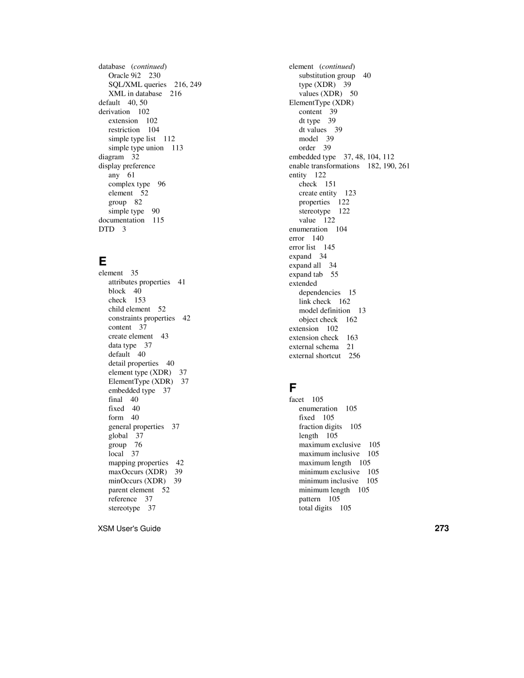 Sybase XML manual 273 