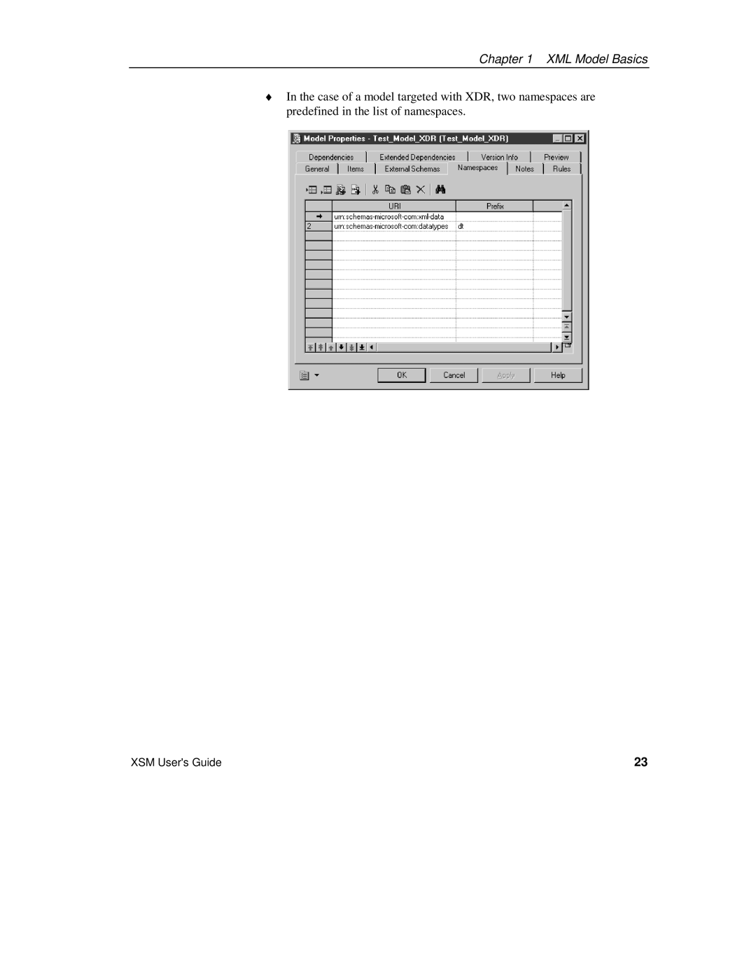 Sybase manual XML Model Basics 