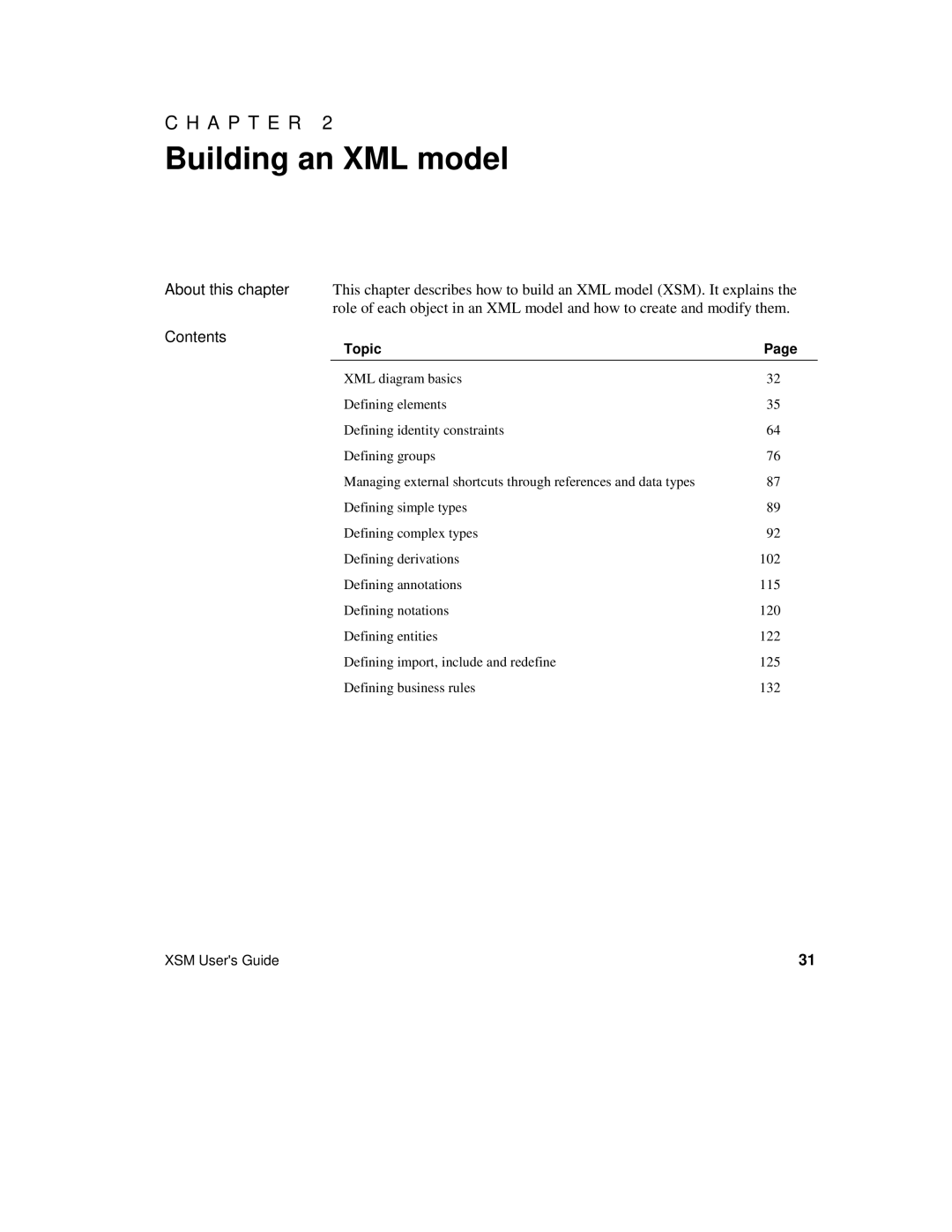 Sybase manual Building an XML model 