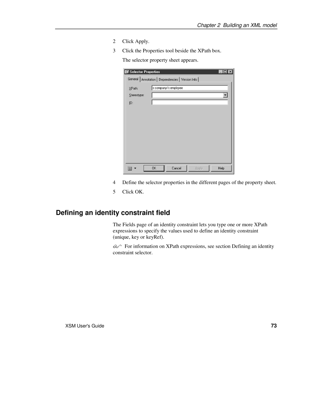 Sybase XML manual Defining an identity constraint field 