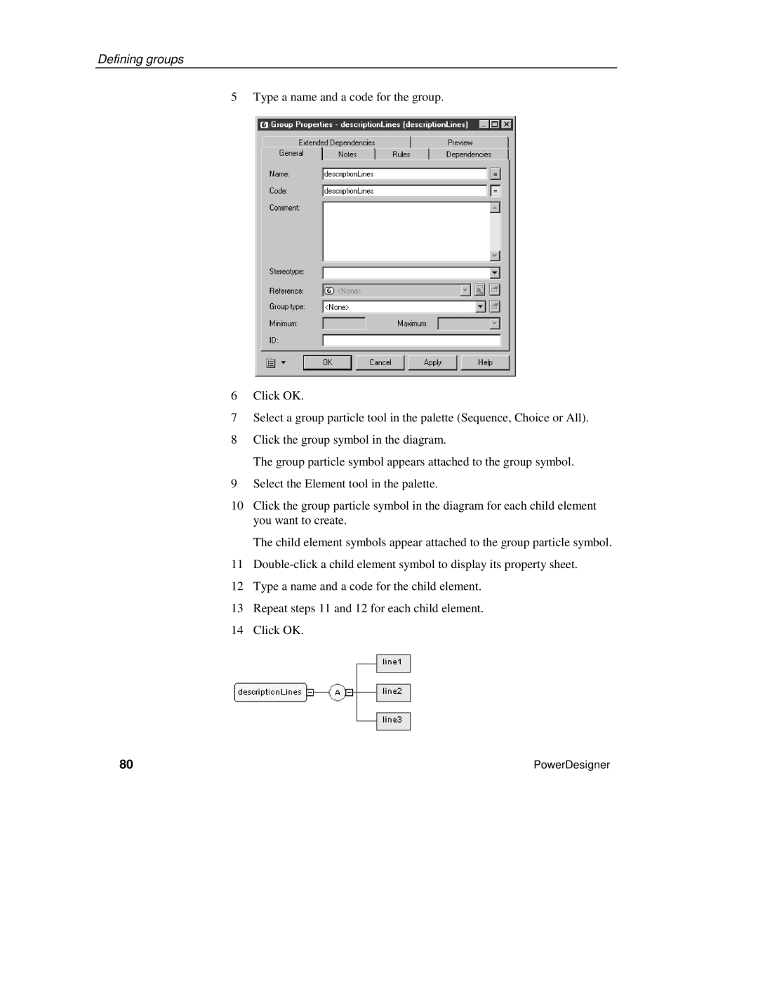 Sybase XML manual Defining groups 