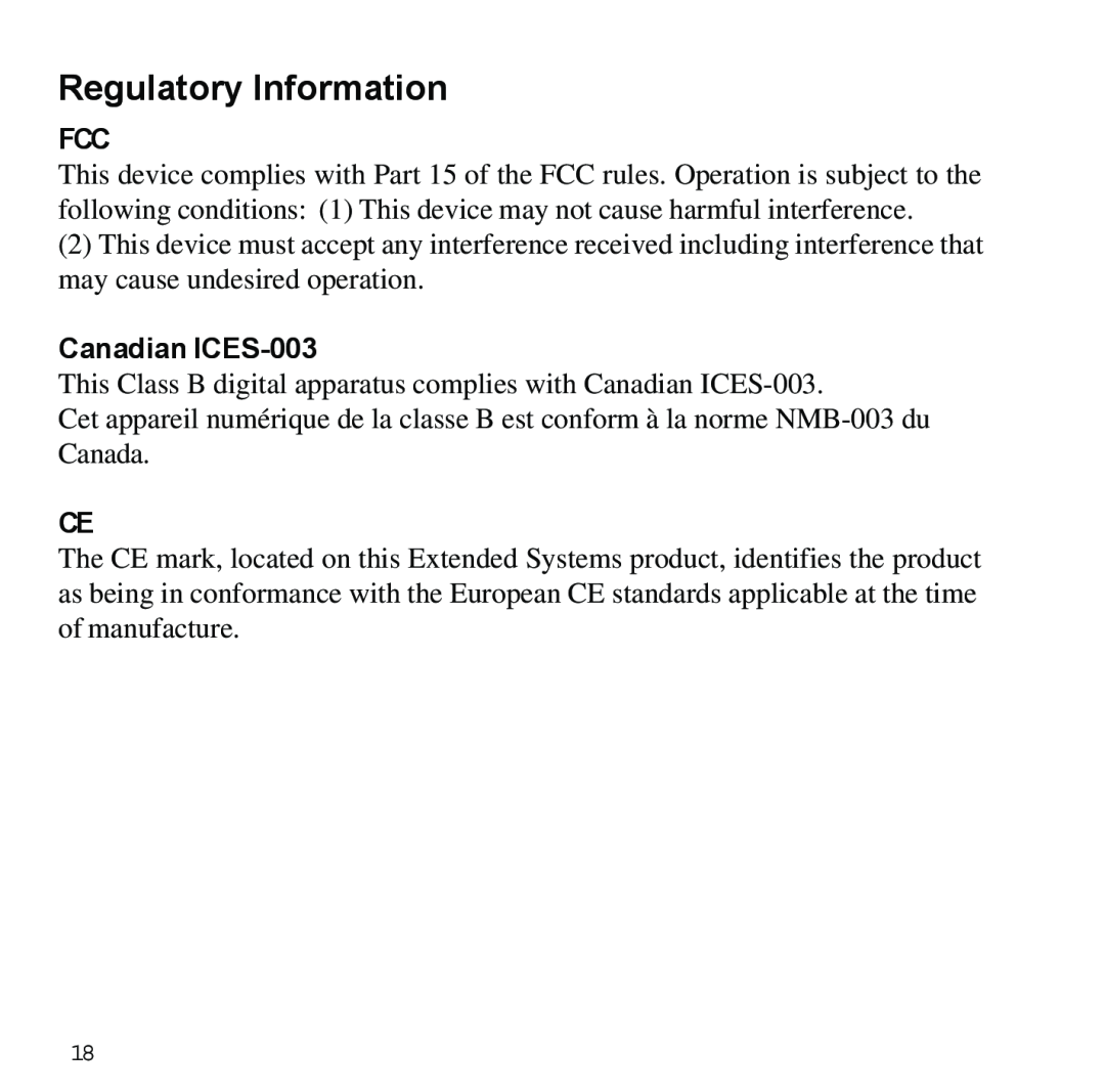 Sybase XTNDAccessTM manual Regulatory Information, Canadian ICES-003 