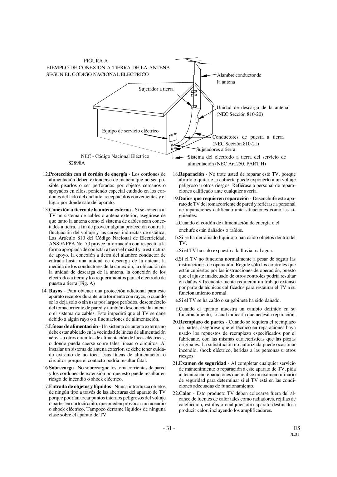 Sylvania 3819LC owner manual Figura a 