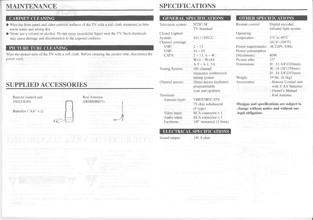 Sylvania 4813LT manual 