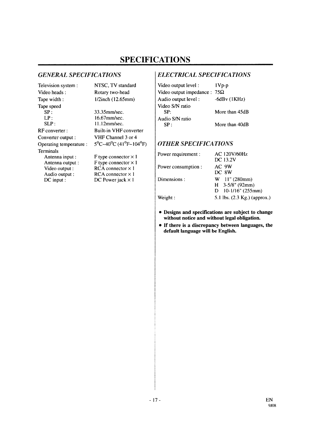 Sylvania 6120PA manual 