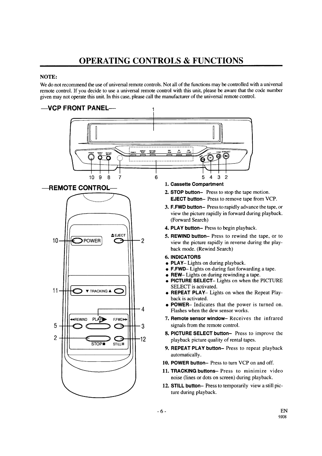 Sylvania 6120PA manual 