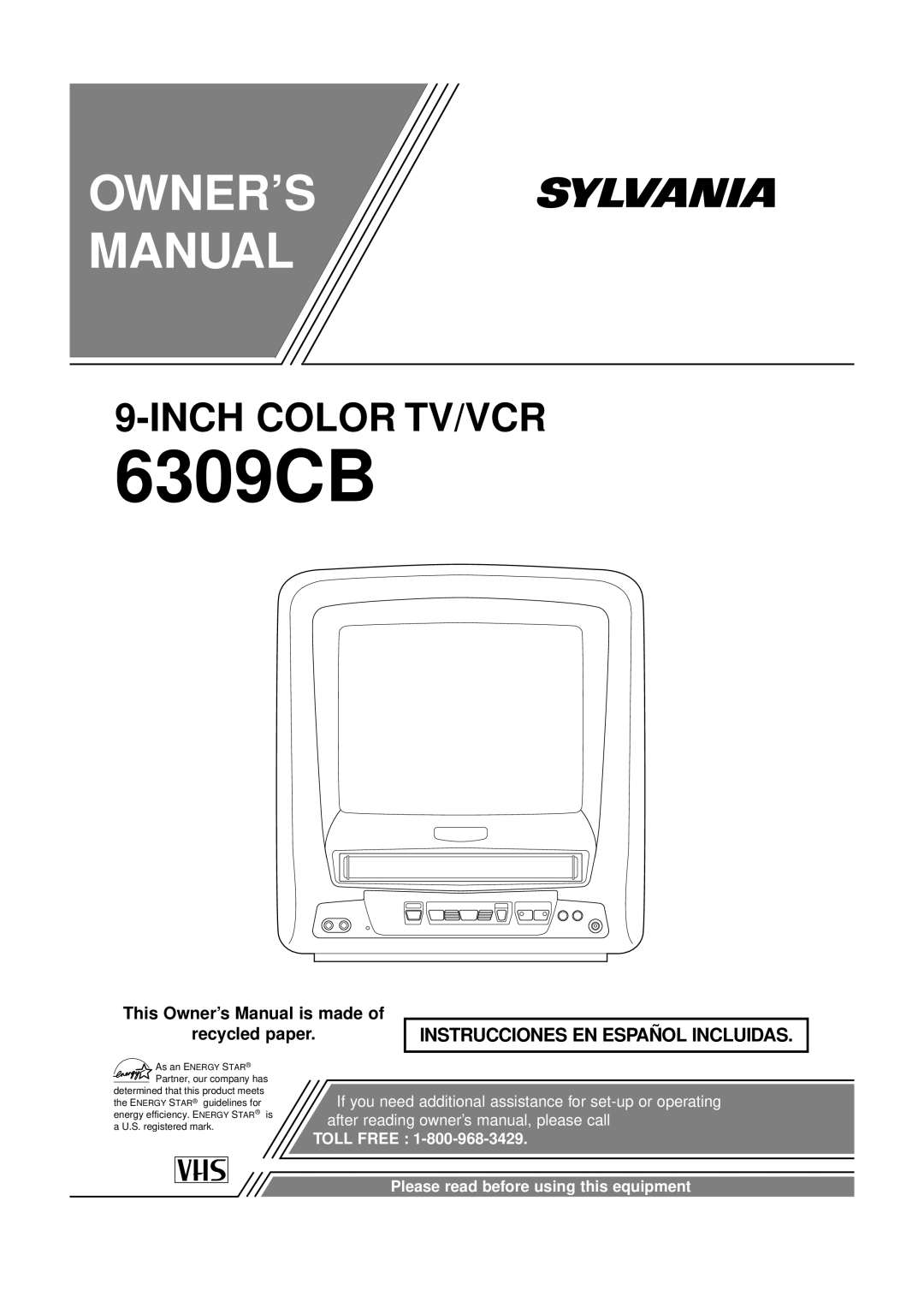 Sylvania 6309CB owner manual 