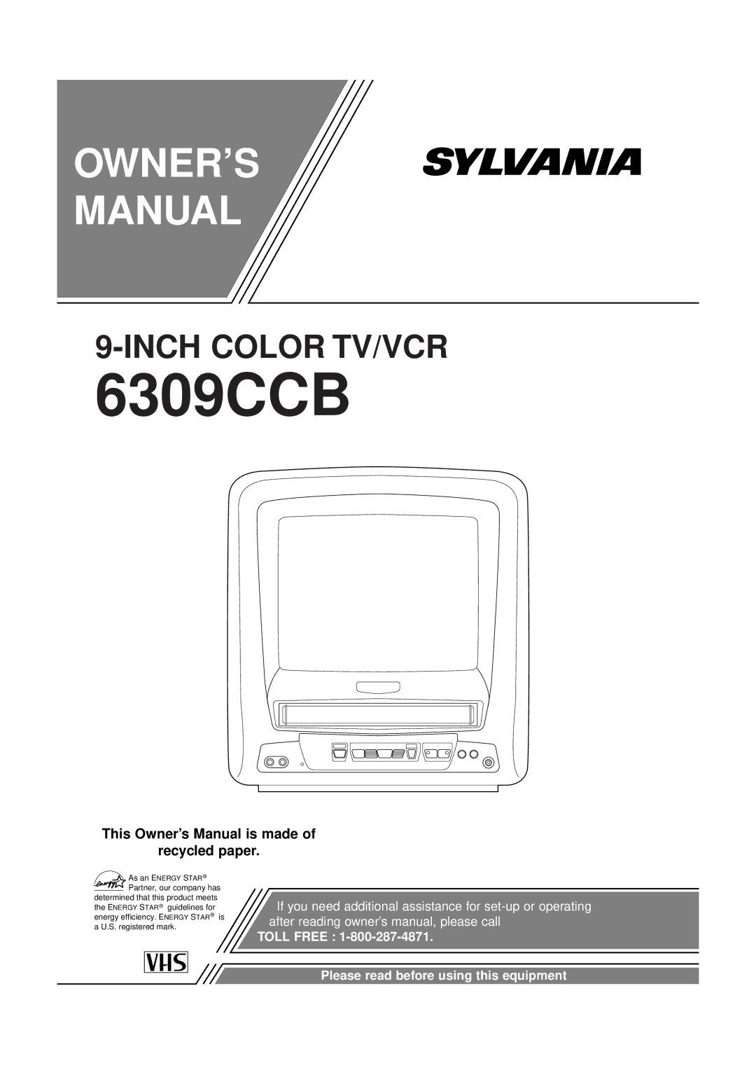 Sylvania 6309CCB owner manual 