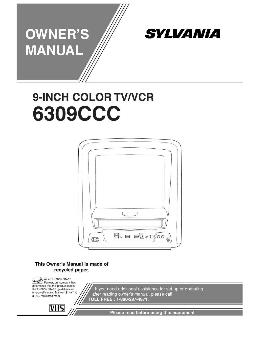 Sylvania 6309CCC owner manual 