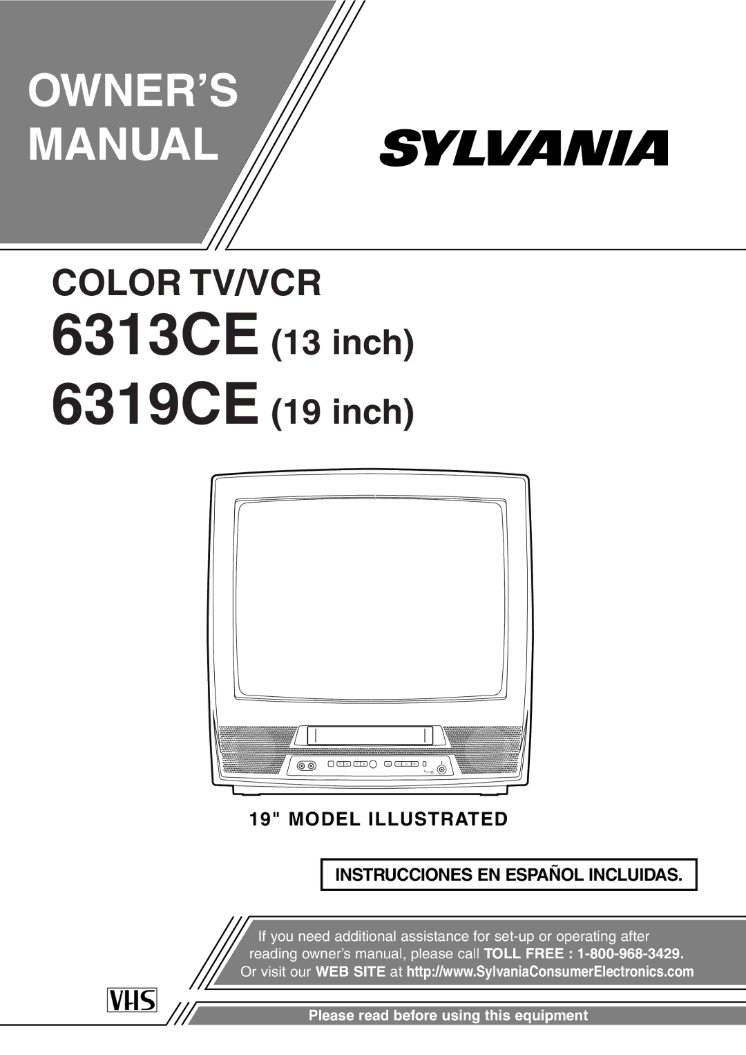 Sylvania owner manual 6313CE 6319CE 