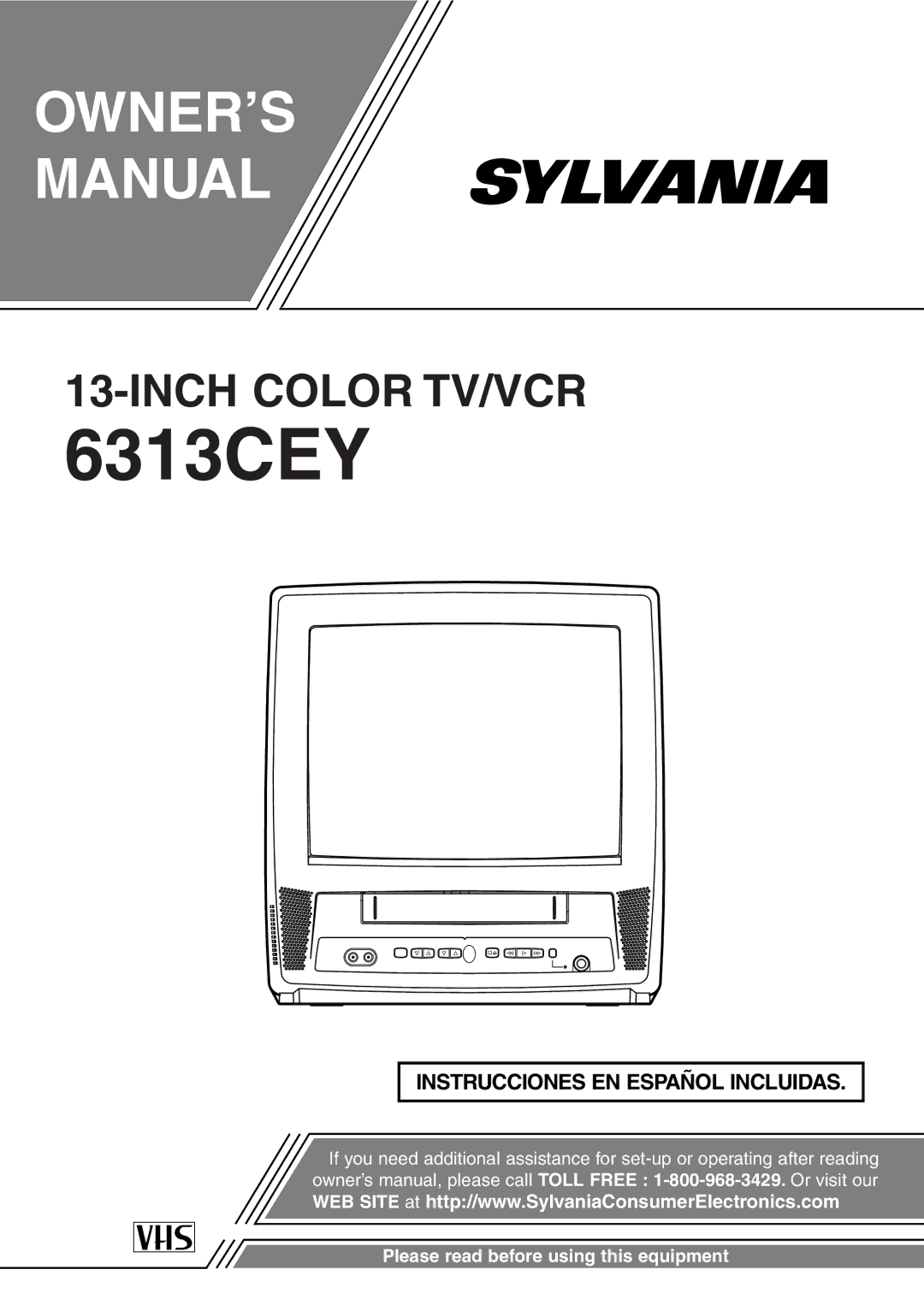 Sylvania 6313CEY owner manual 