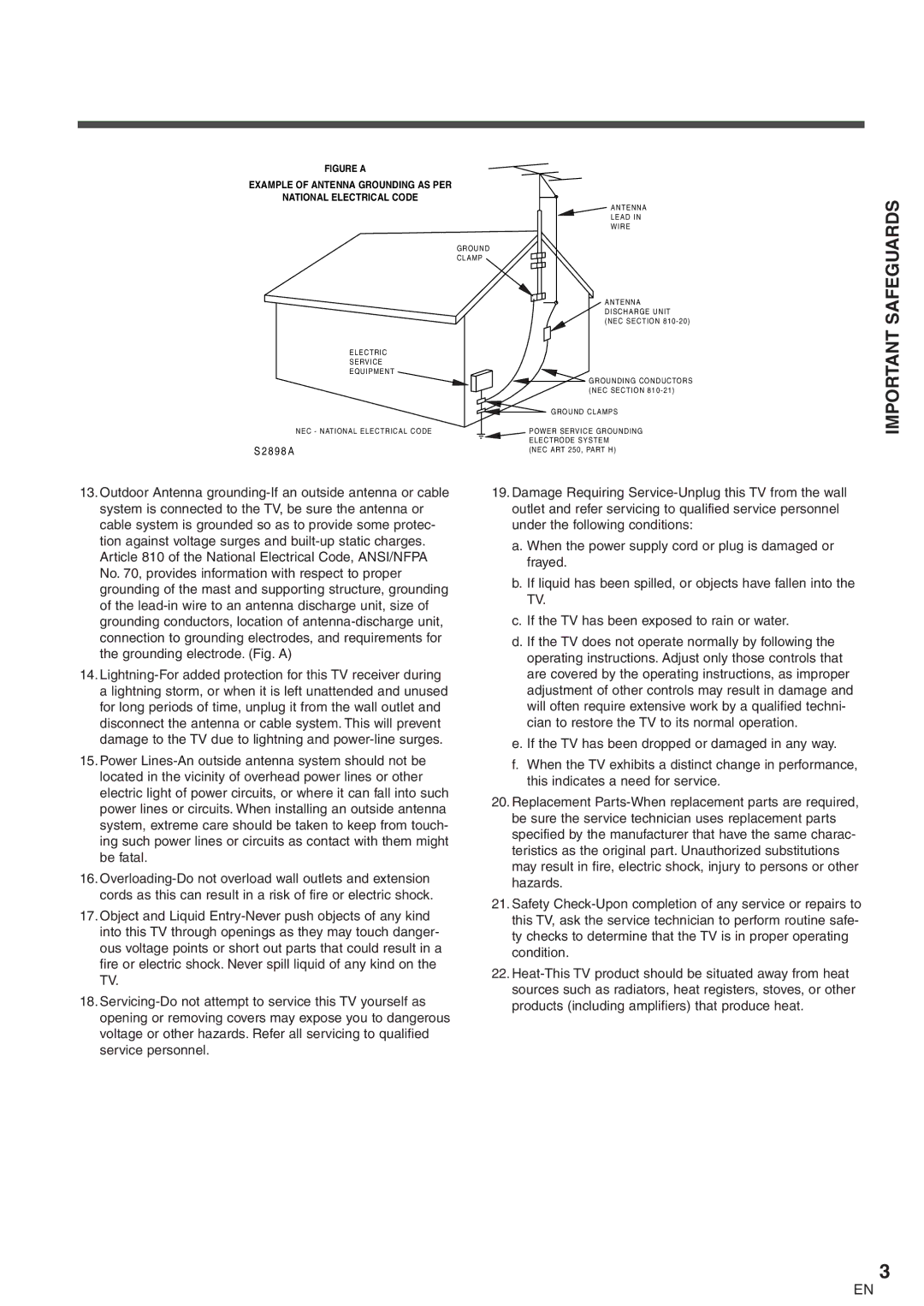 Sylvania 6427GFG A owner manual Important Safeguards, Figure a 