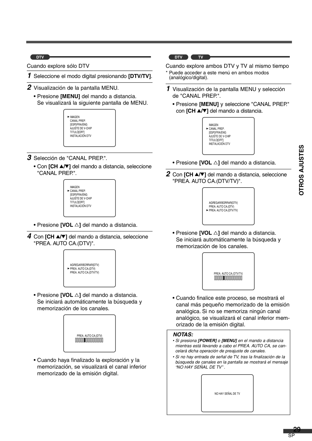 Sylvania 6427GFG A owner manual Cuando explore ambos DTV y TV al mismo tiempo 