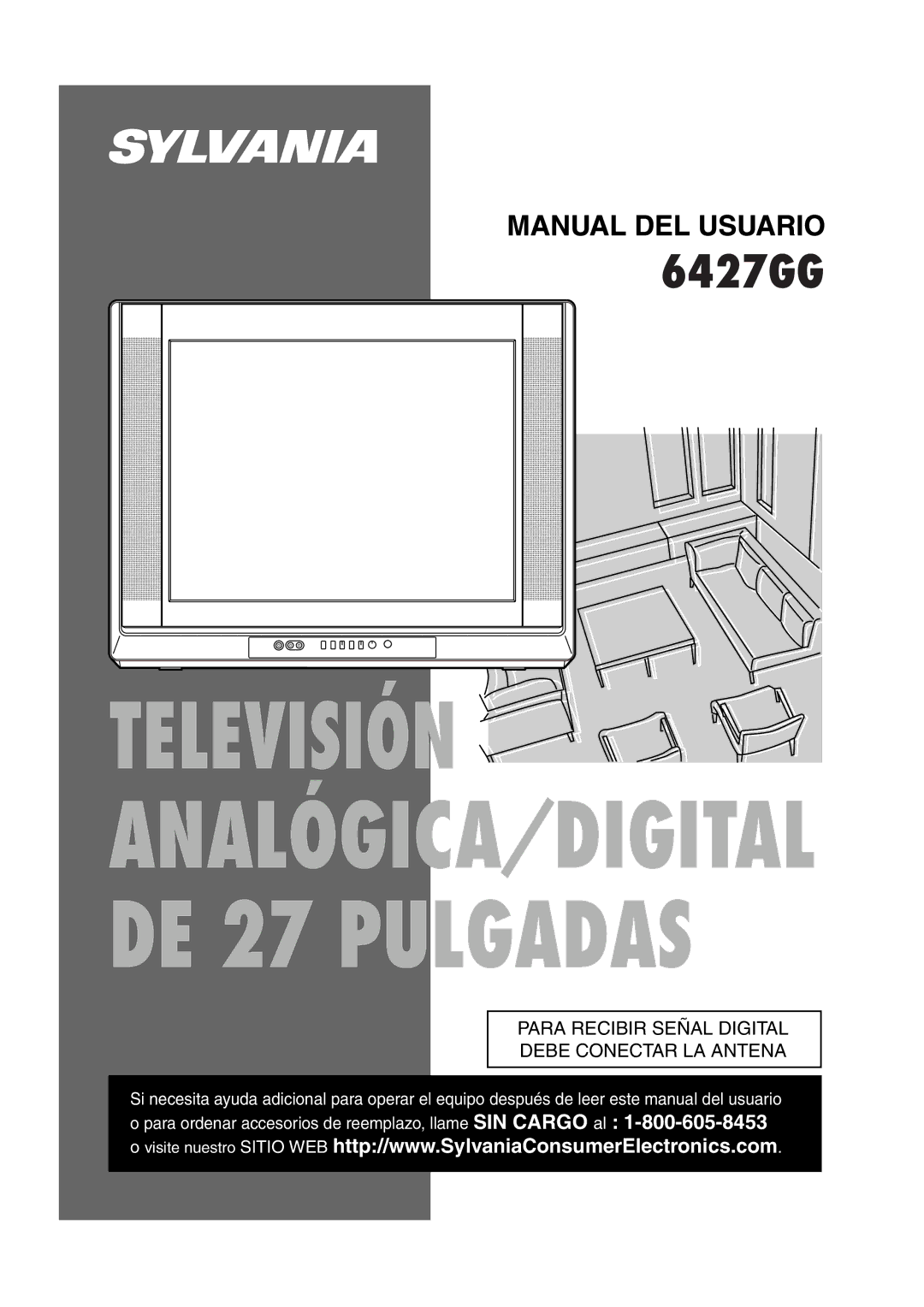 Sylvania 6427GG owner manual Para Recibir Señal Digital Debe Conectar LA Antena 